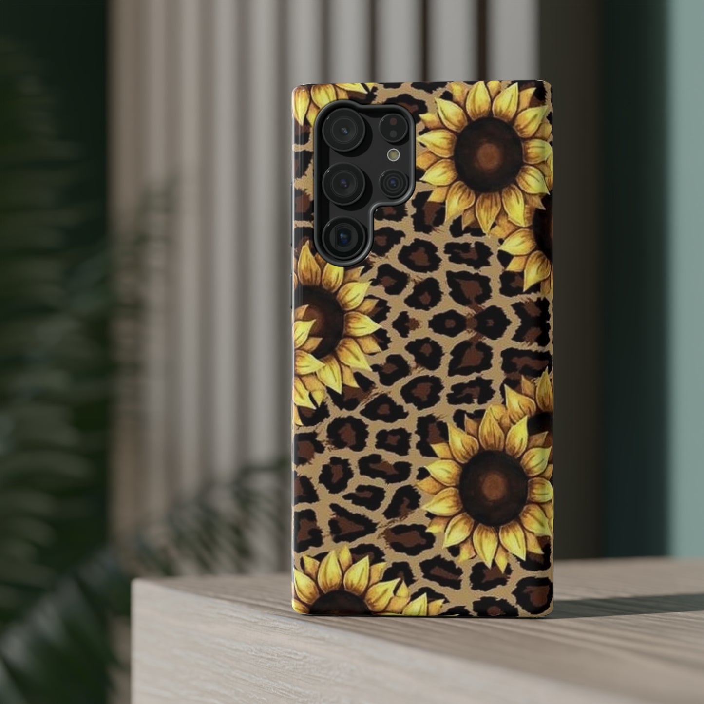 Sunflower Leopard Print Impact-Resistant Cases