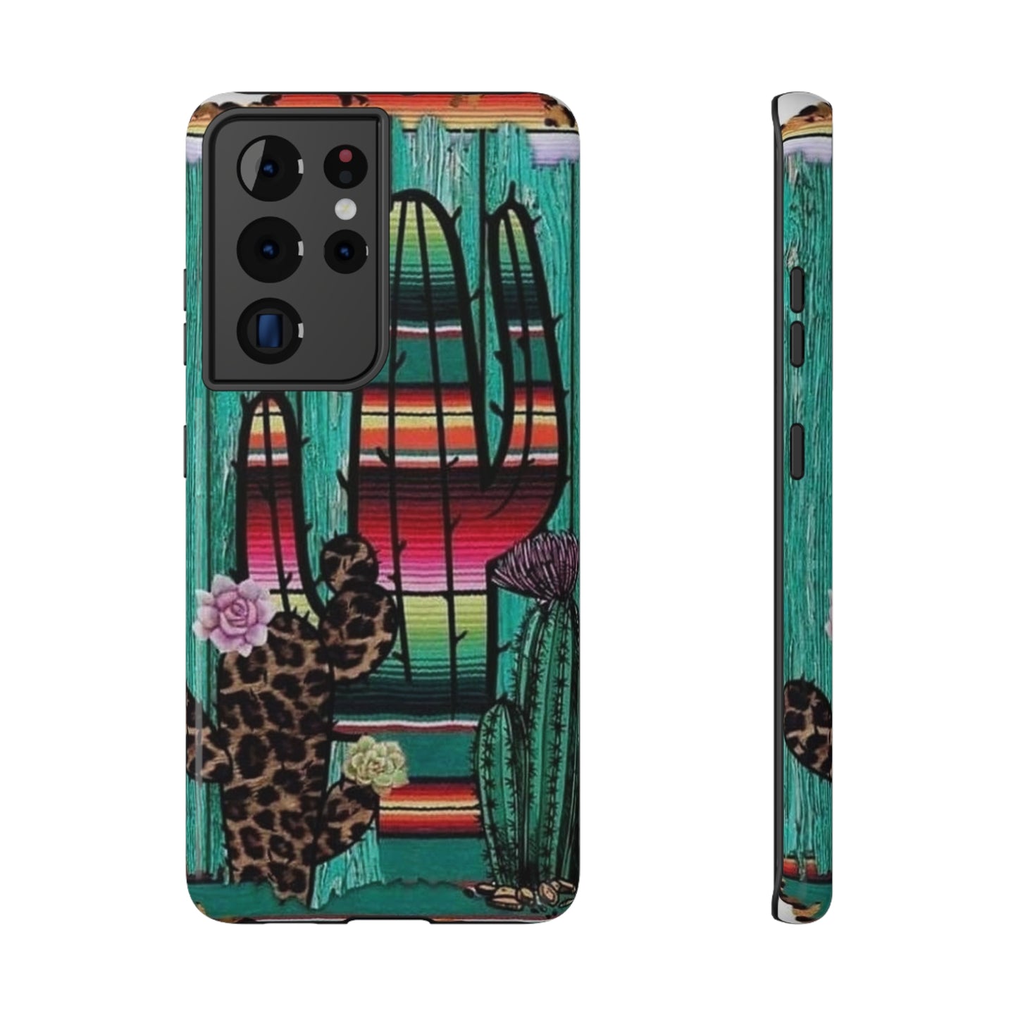 Three Cactus Print Impact-Resistant Cases