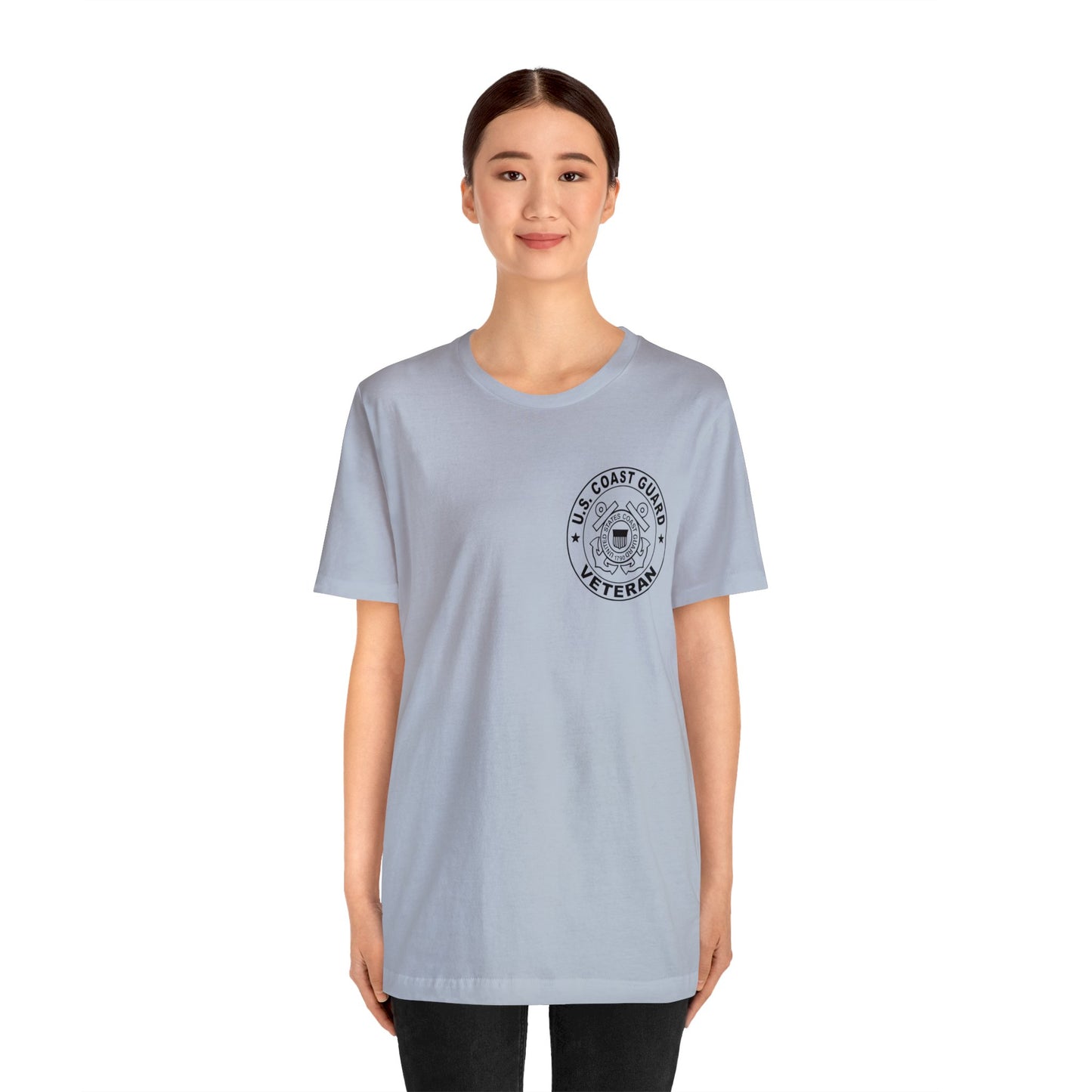 Coast Guard Veteran Print Jersey Short Sleeve Tee