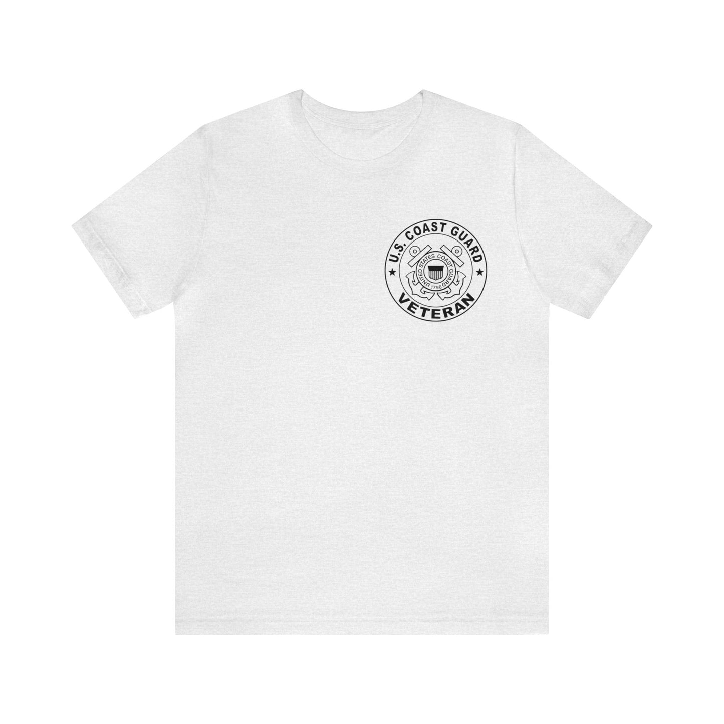 Coast Guard Veteran Print Jersey Short Sleeve Tee