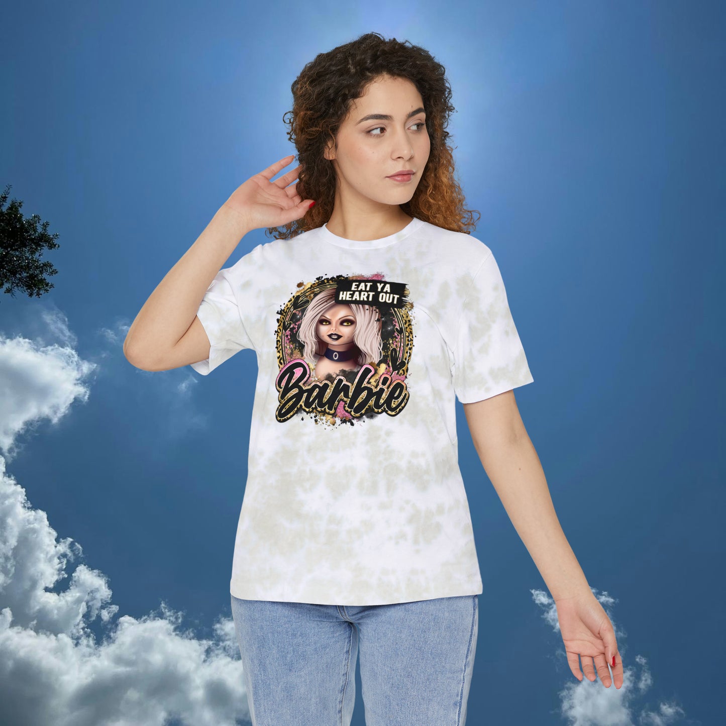 Eat Your Heart Out Barbie Unisex FWD Fashion Tie-Dyed T-Shirt