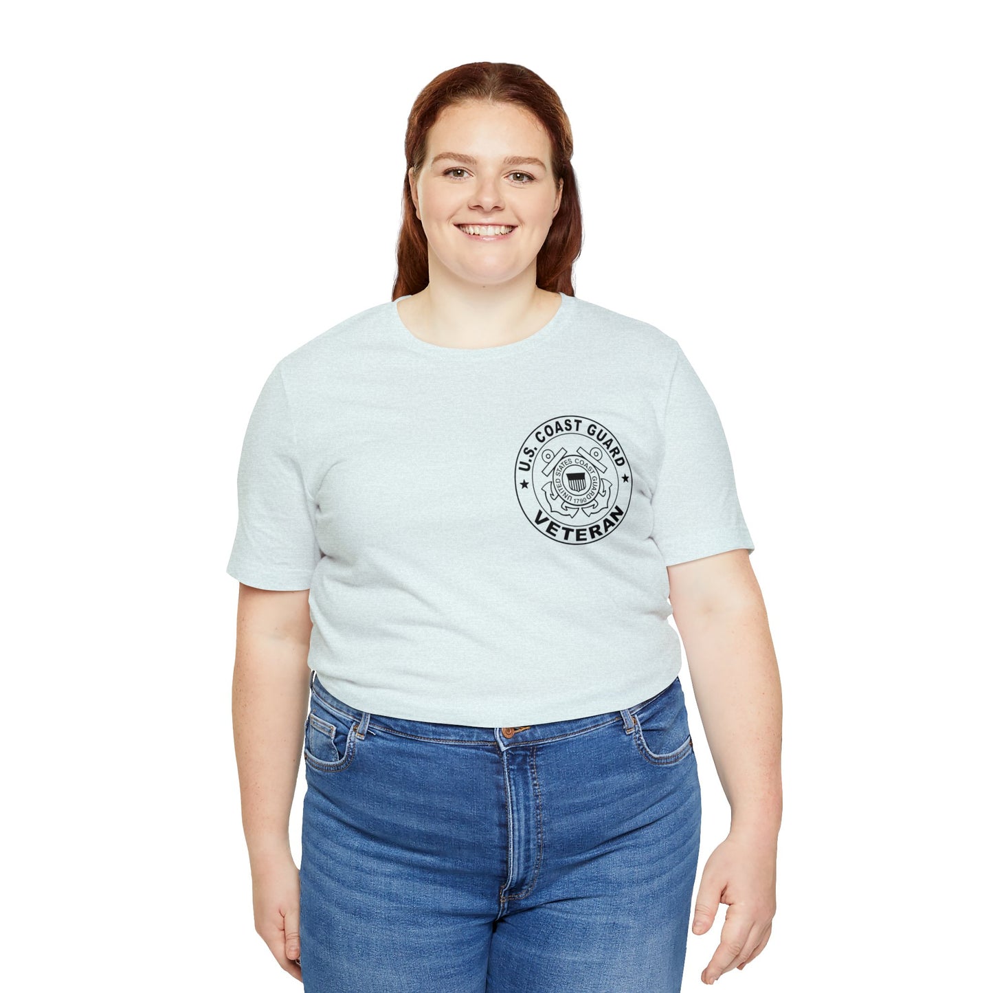 Coast Guard Veteran Print Jersey Short Sleeve Tee