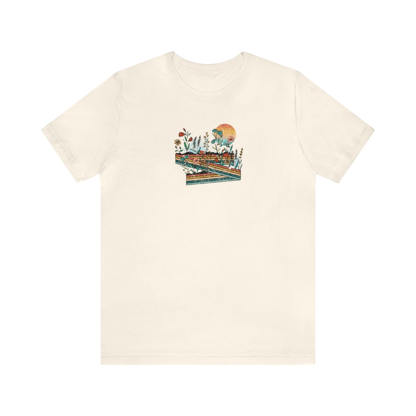 Retro Highway Print Jersey Short Sleeve Tee