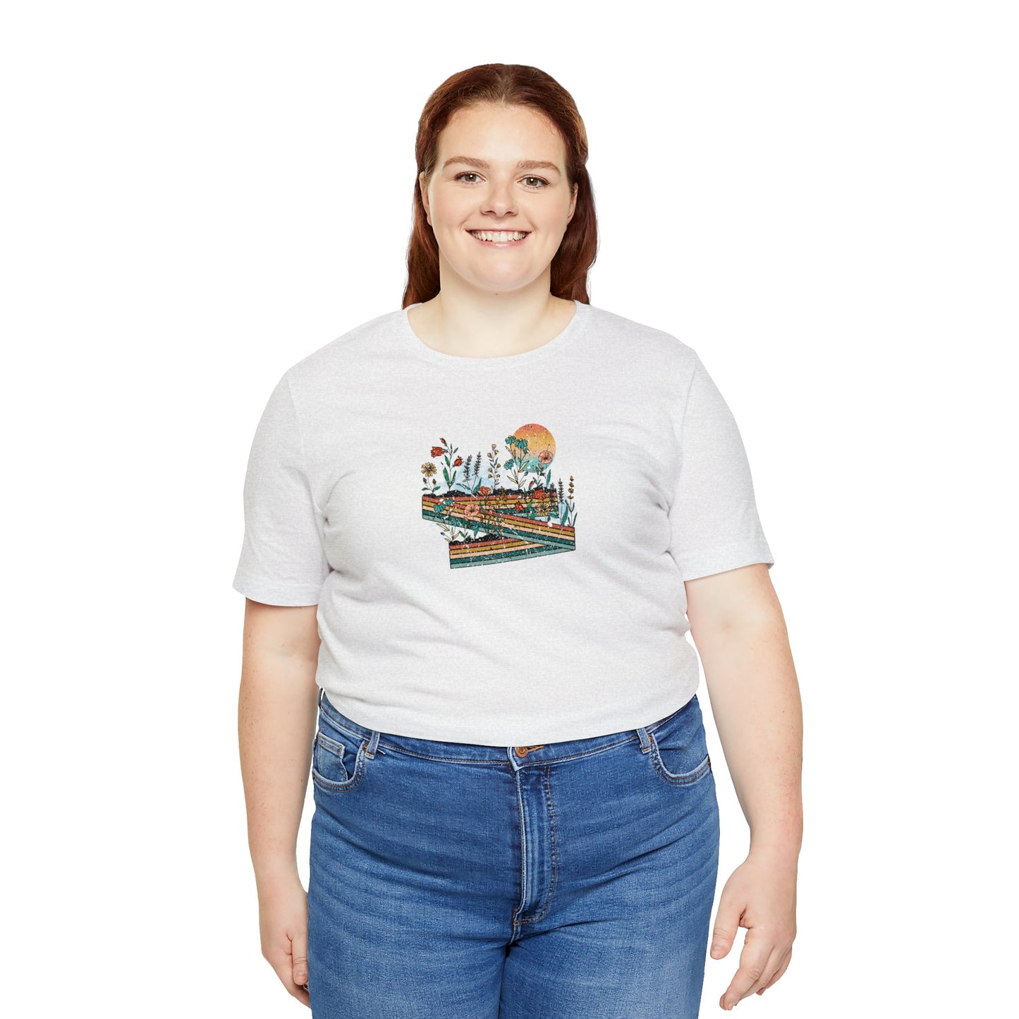 Retro Highway Print Jersey Short Sleeve Tee