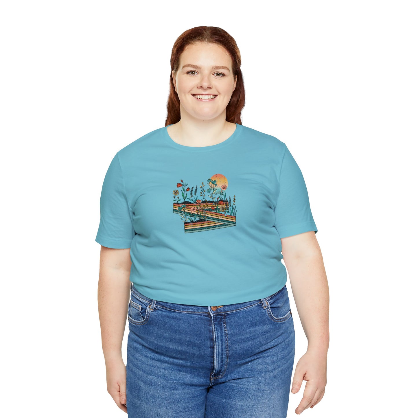 Retro Highway Print Jersey Short Sleeve Tee
