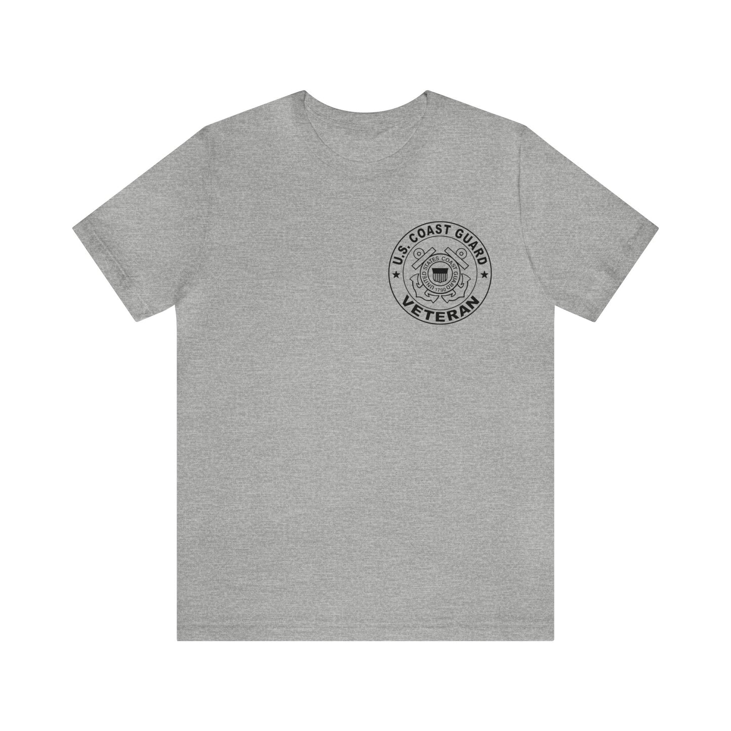 Coast Guard Veteran Print Jersey Short Sleeve Tee
