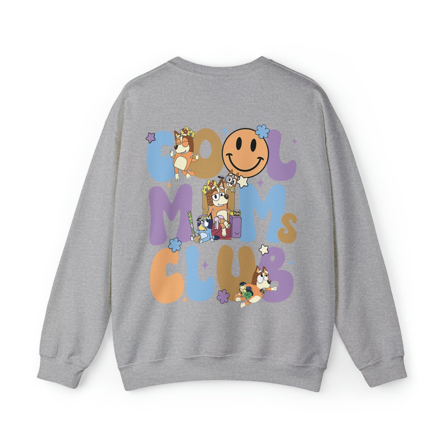 Cool Moms Club Bluey Print, Unisex Heavy Blend™ Crewneck Sweatshirt