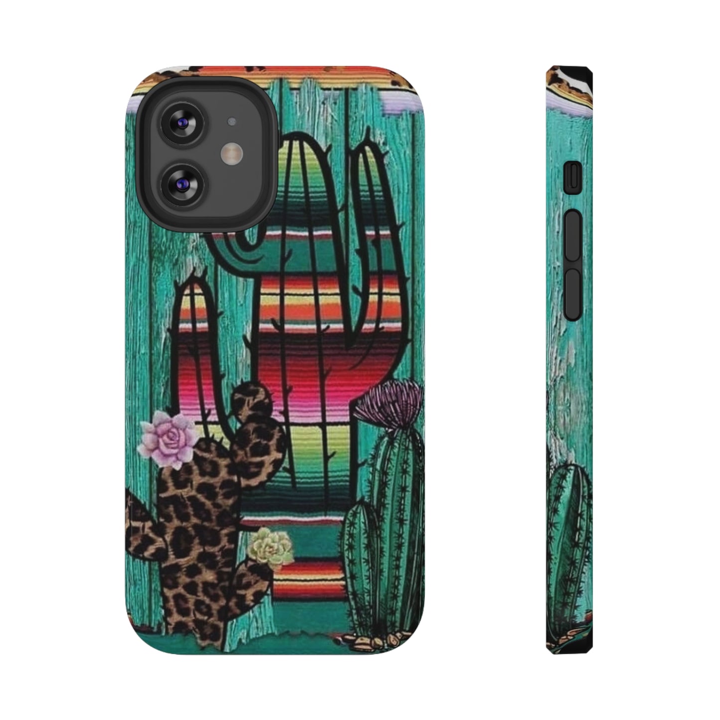 Three Cactus Print Impact-Resistant Cases