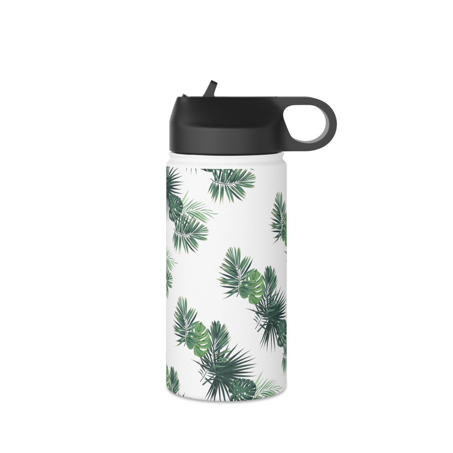 Palm Leaf Print, Stainless Steel Water Bottle, Standard Lid