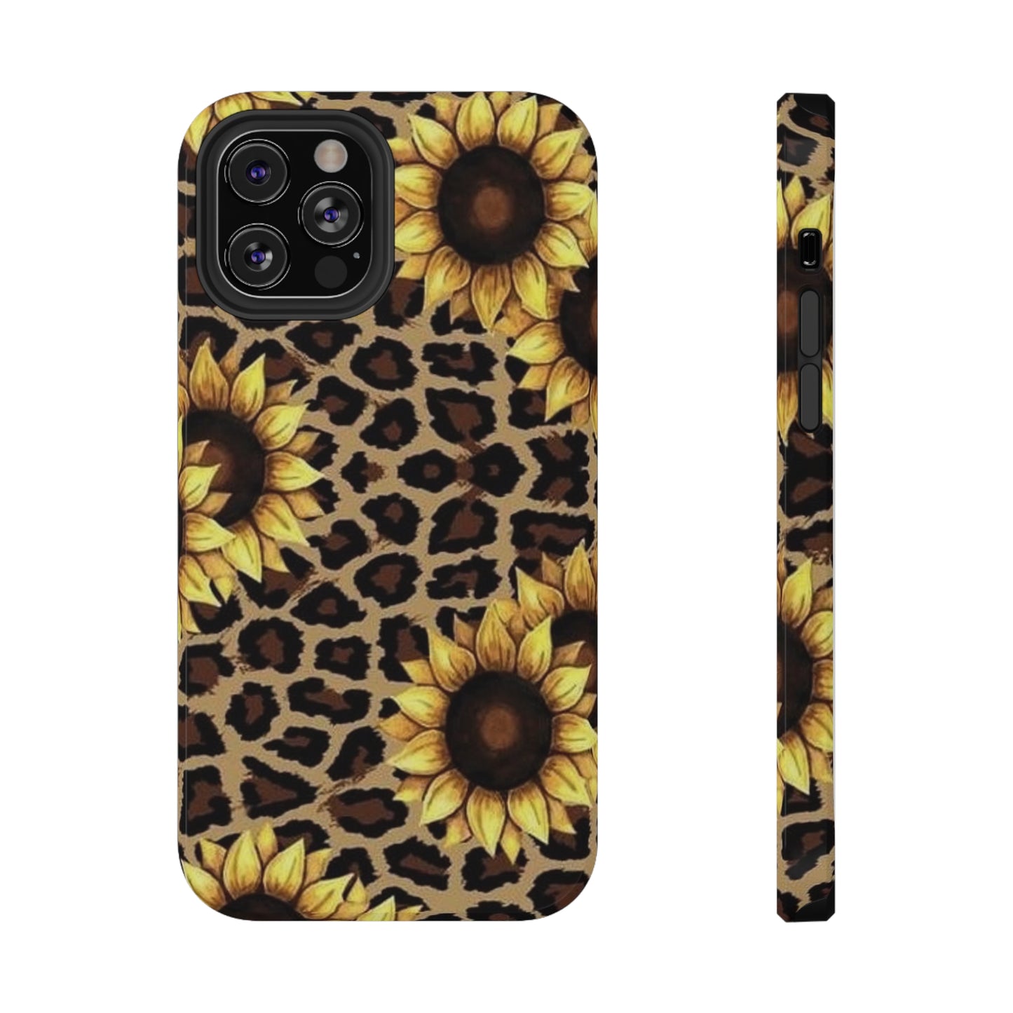 Sunflower Leopard Print Impact-Resistant Cases