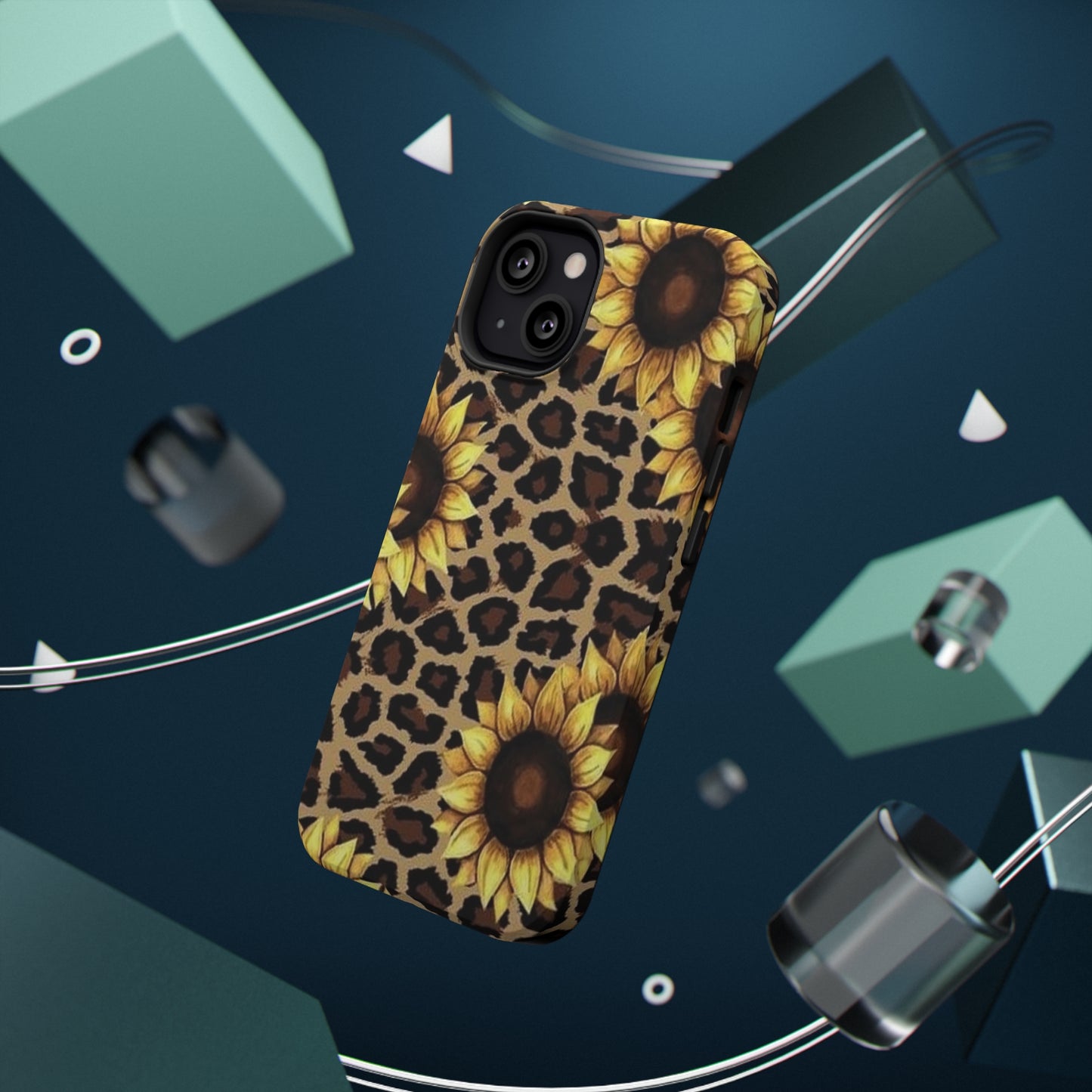 Sunflower Leopard Print Impact-Resistant Cases
