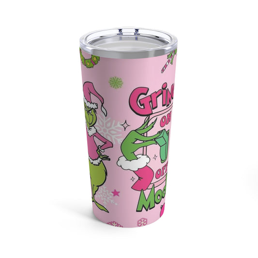 Grinch Mode, Skinny Steel Tumbler with Straw, 20oz