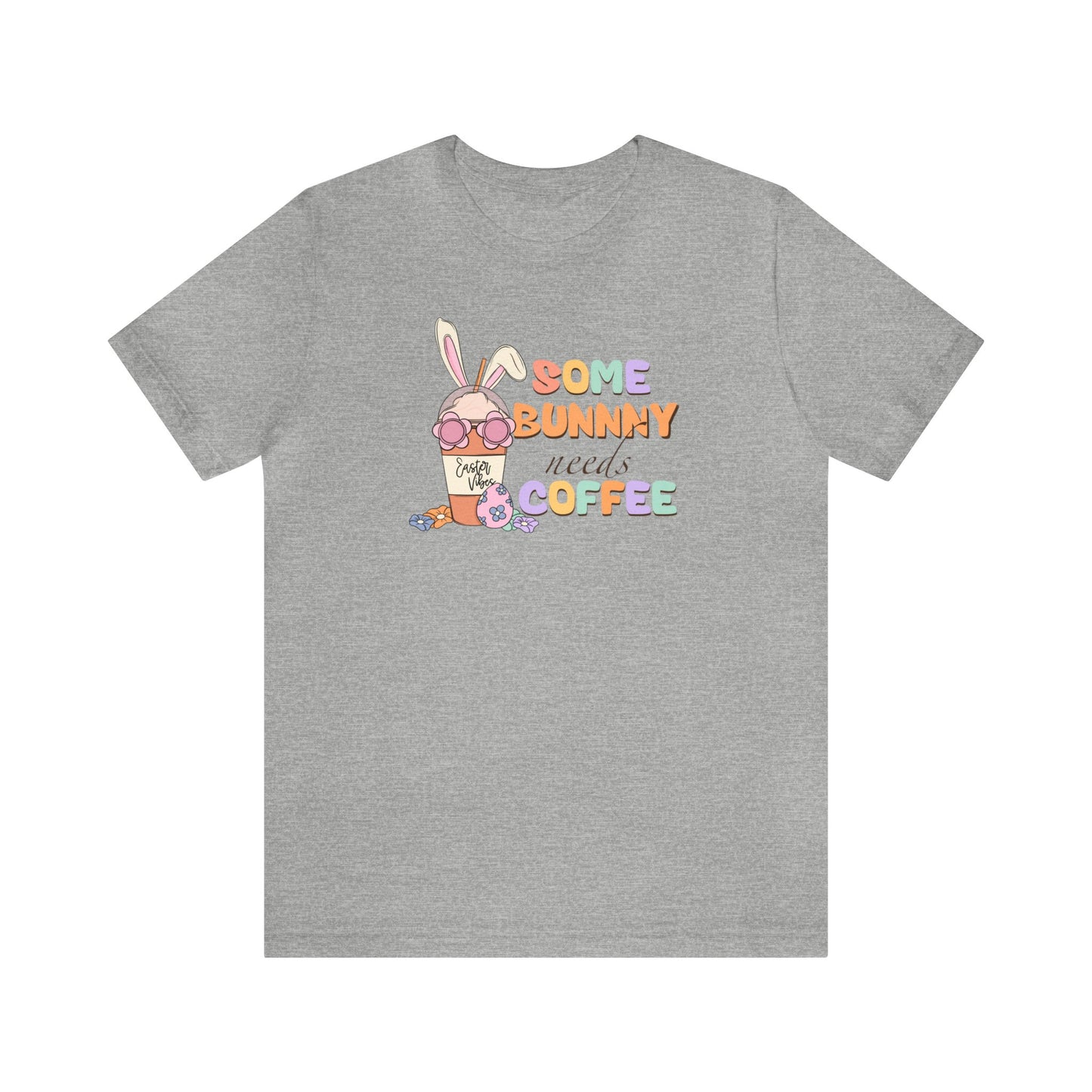 Some Bunny Needs Coffee Print Jersey Short Sleeve Tee