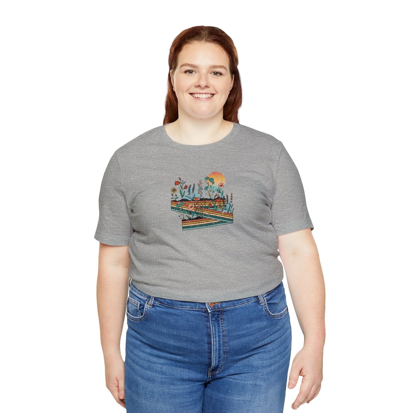 Retro Highway Print Jersey Short Sleeve Tee