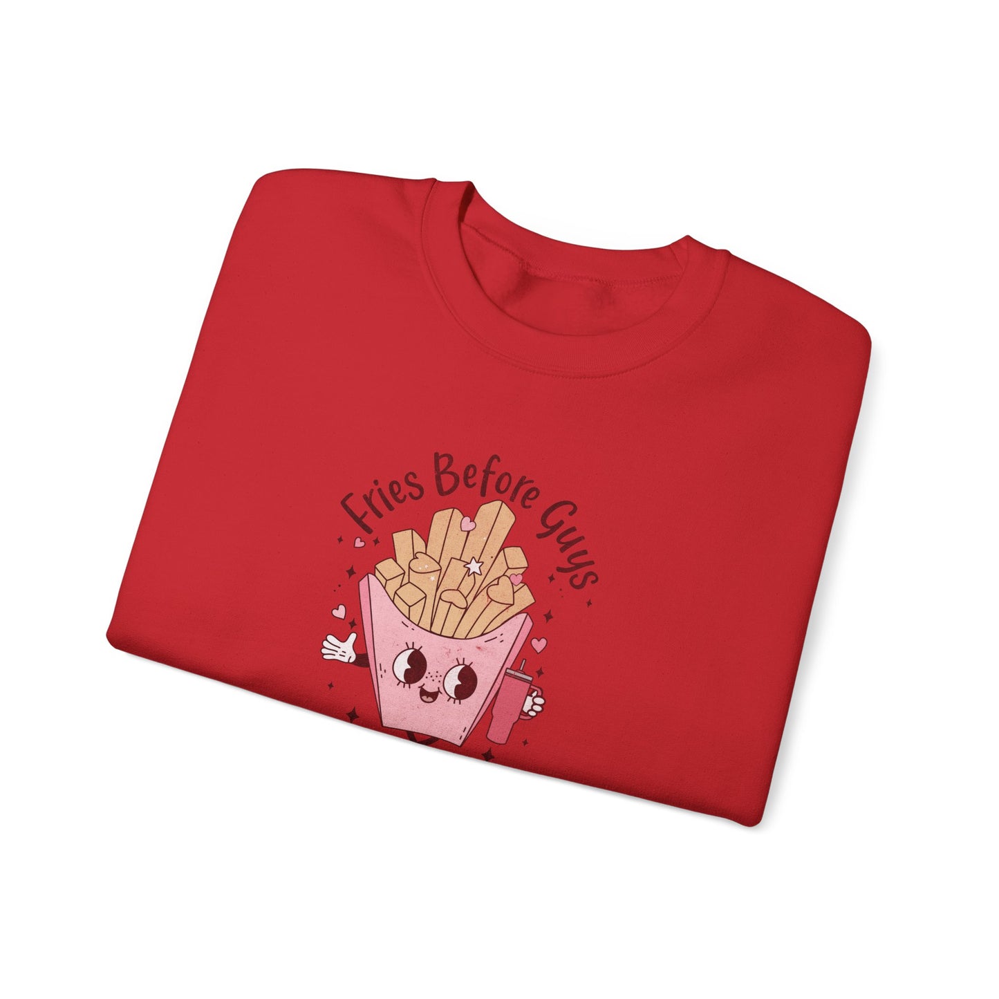 Fries Before Guys, Unisex Heavy Blend™ Crewneck Sweatshirt