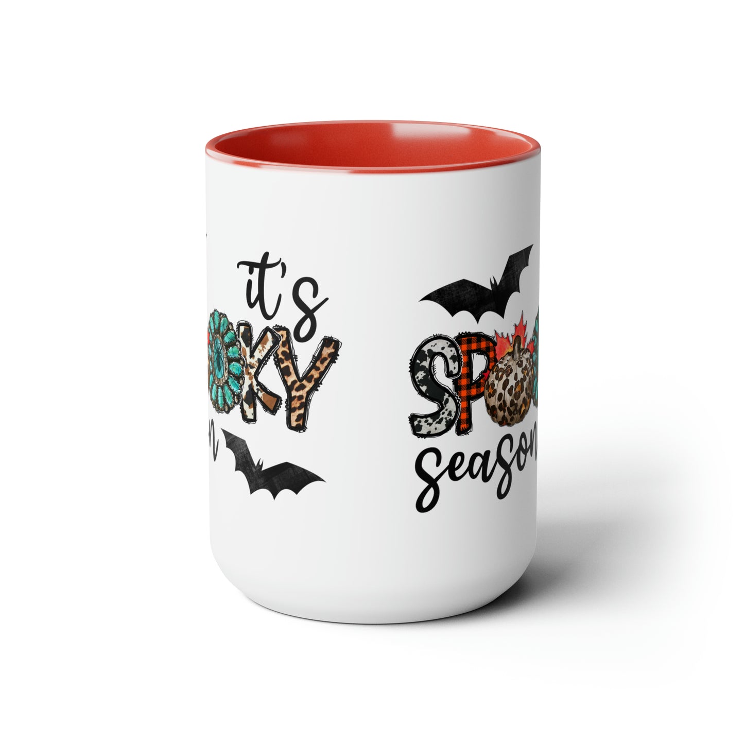 It’s Spooky Season Print, Two-Tone Coffee Mugs, 15oz