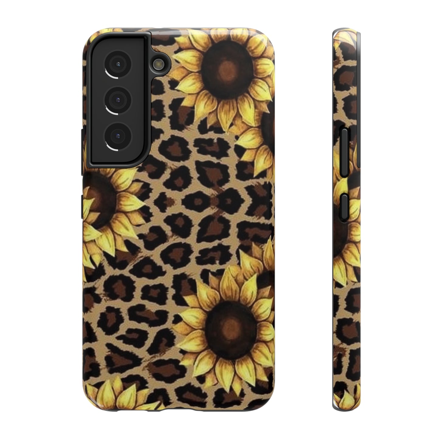 Sunflower Leopard Print Impact-Resistant Cases