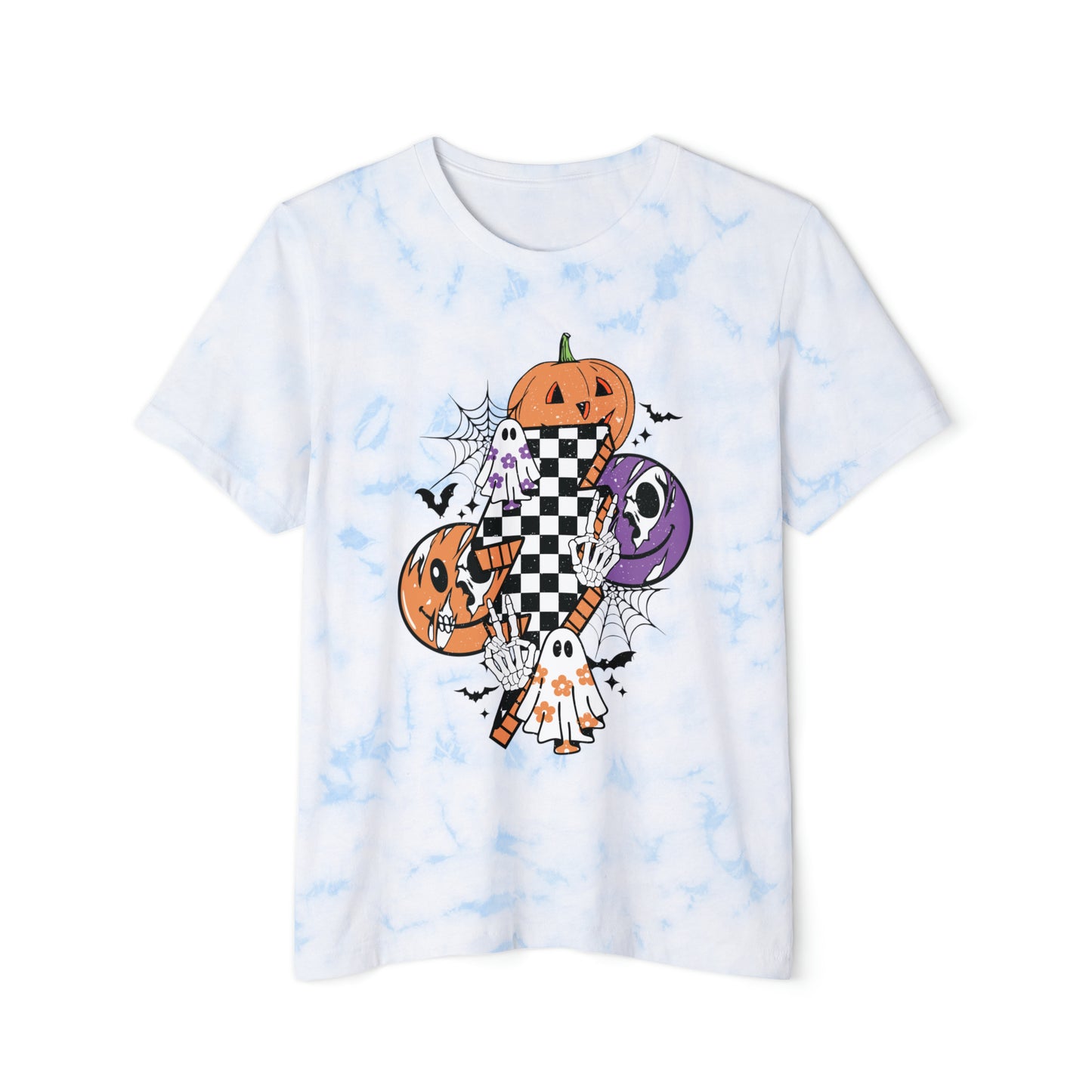 Halloween Collage  Unisex FWD Fashion Tie-Dyed T-Shirt