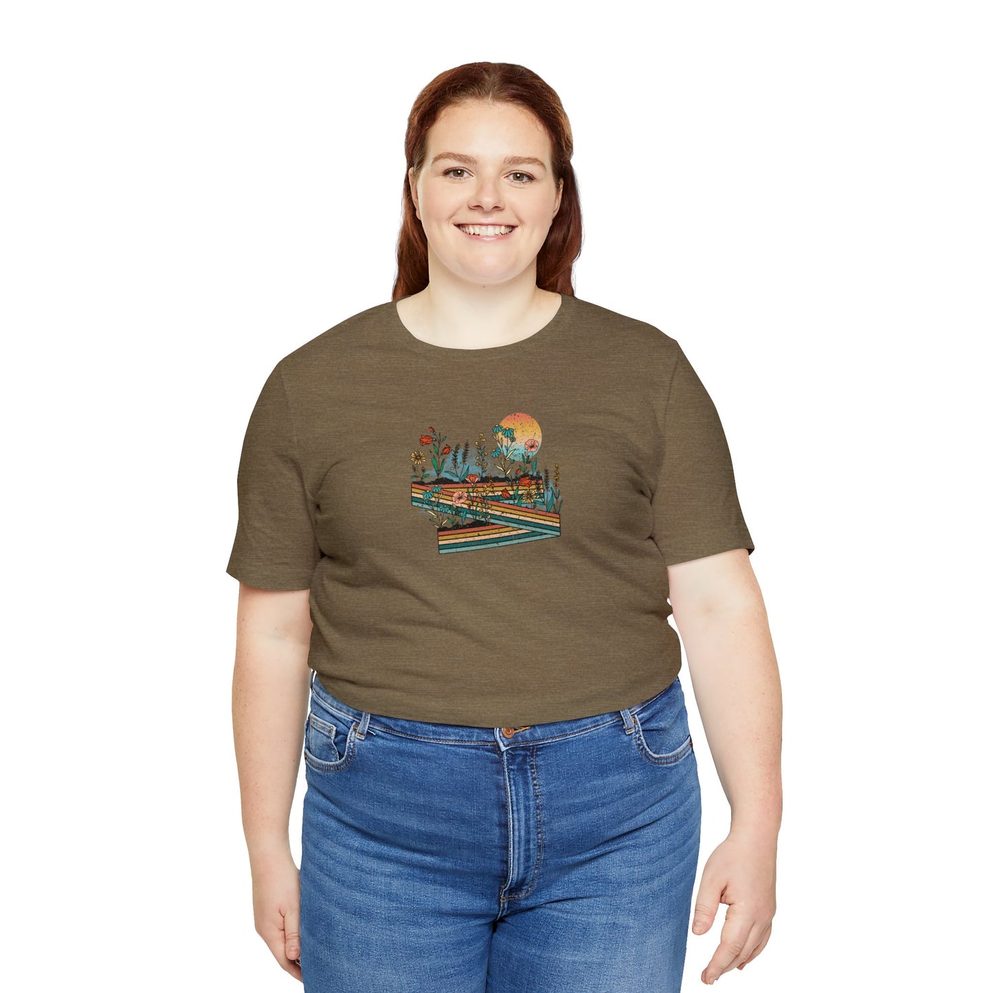 Retro Highway Print Jersey Short Sleeve Tee