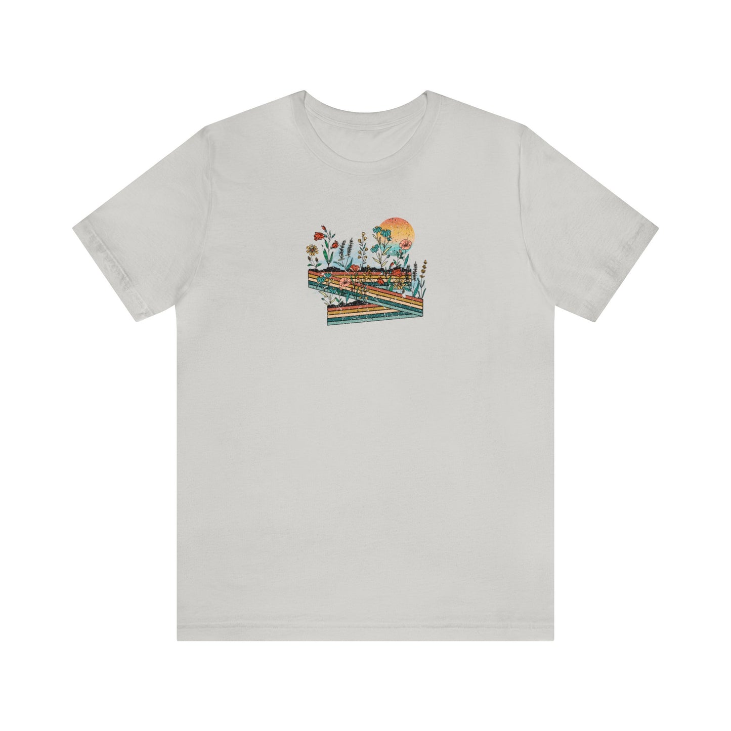 Retro Highway Print Jersey Short Sleeve Tee