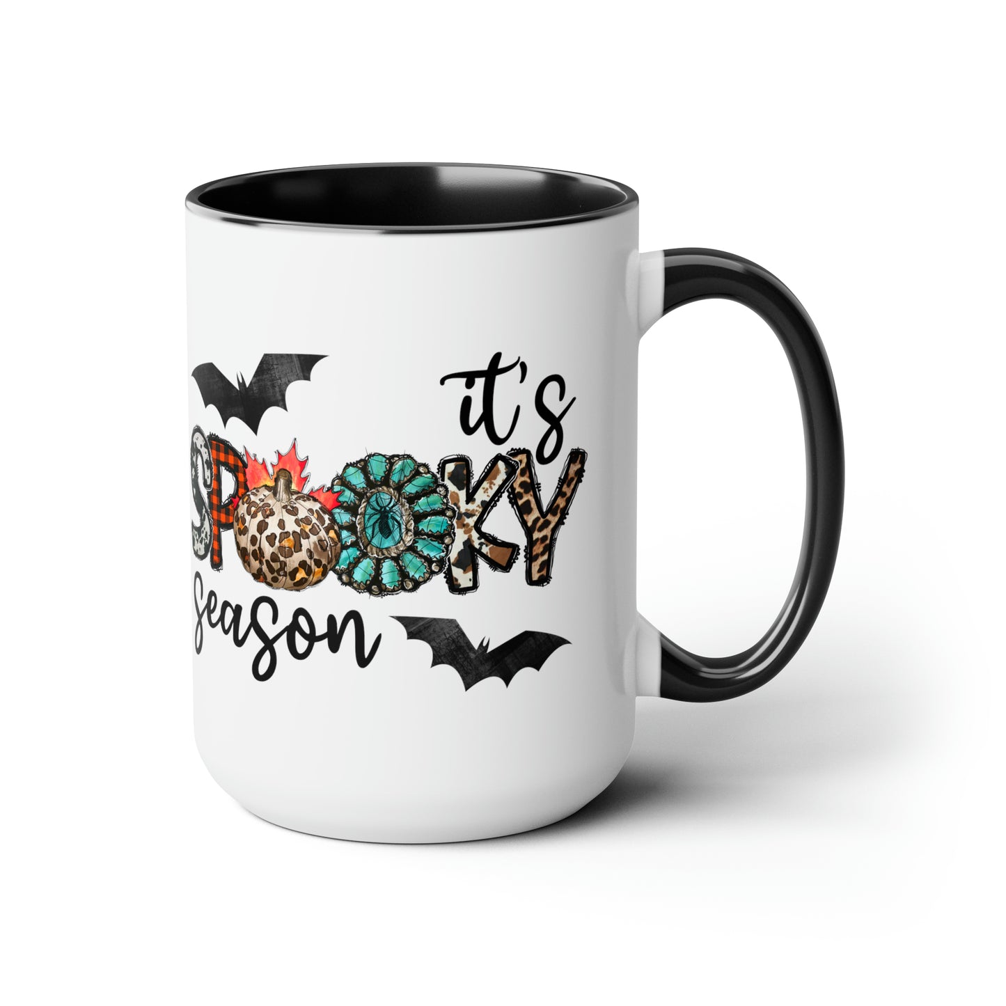 It’s Spooky Season Print, Two-Tone Coffee Mugs, 15oz