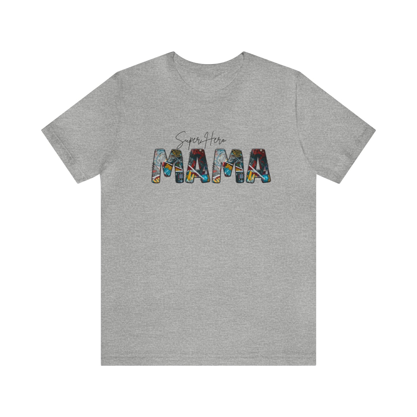 Superhero Mama Print Jersey Short Sleeve Tee