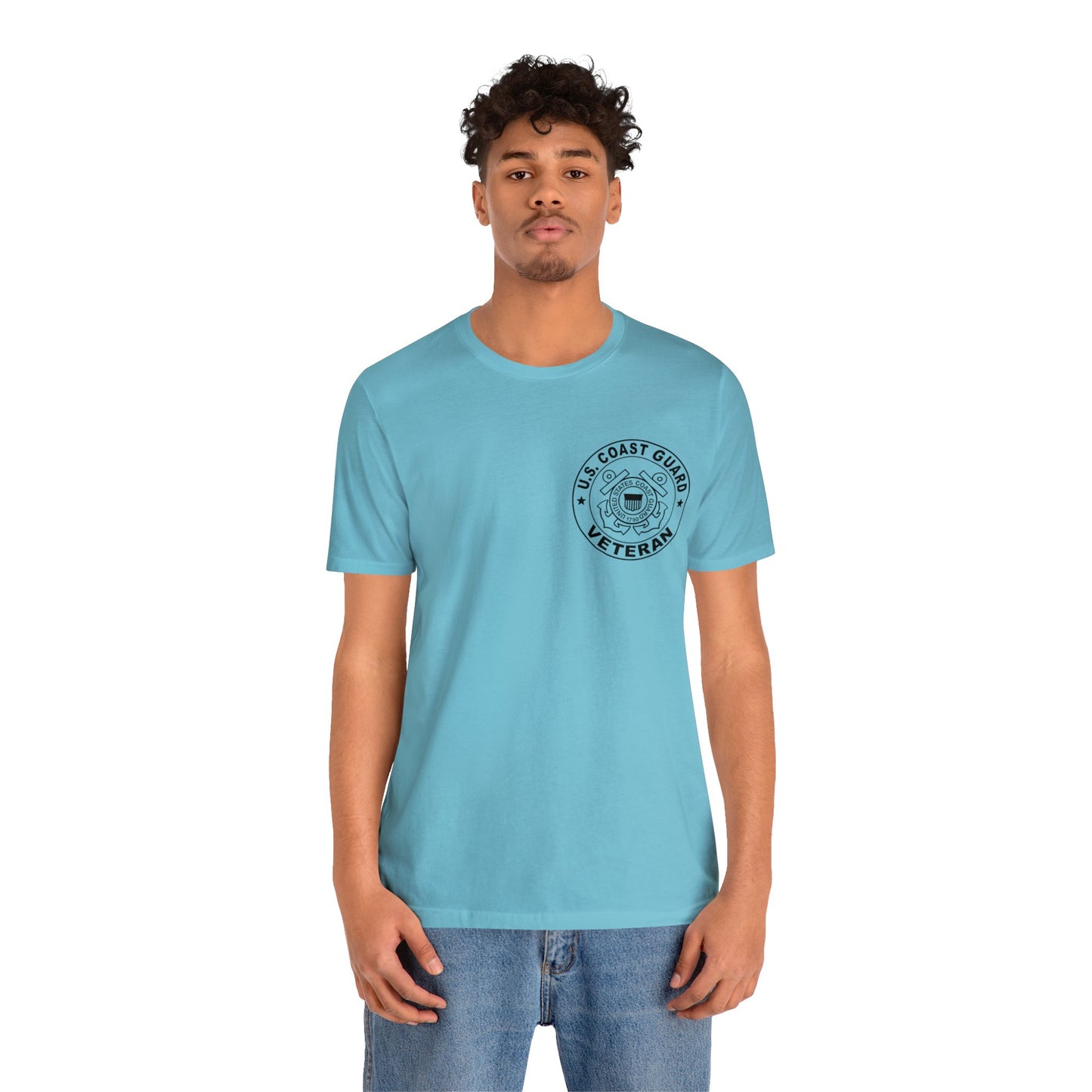 Coast Guard Veteran Print Jersey Short Sleeve Tee