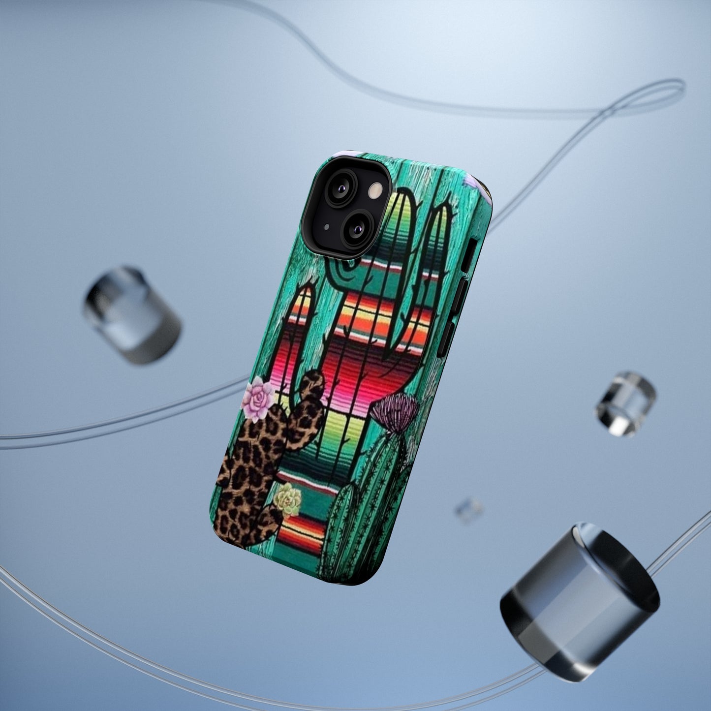Three Cactus Print Impact-Resistant Cases