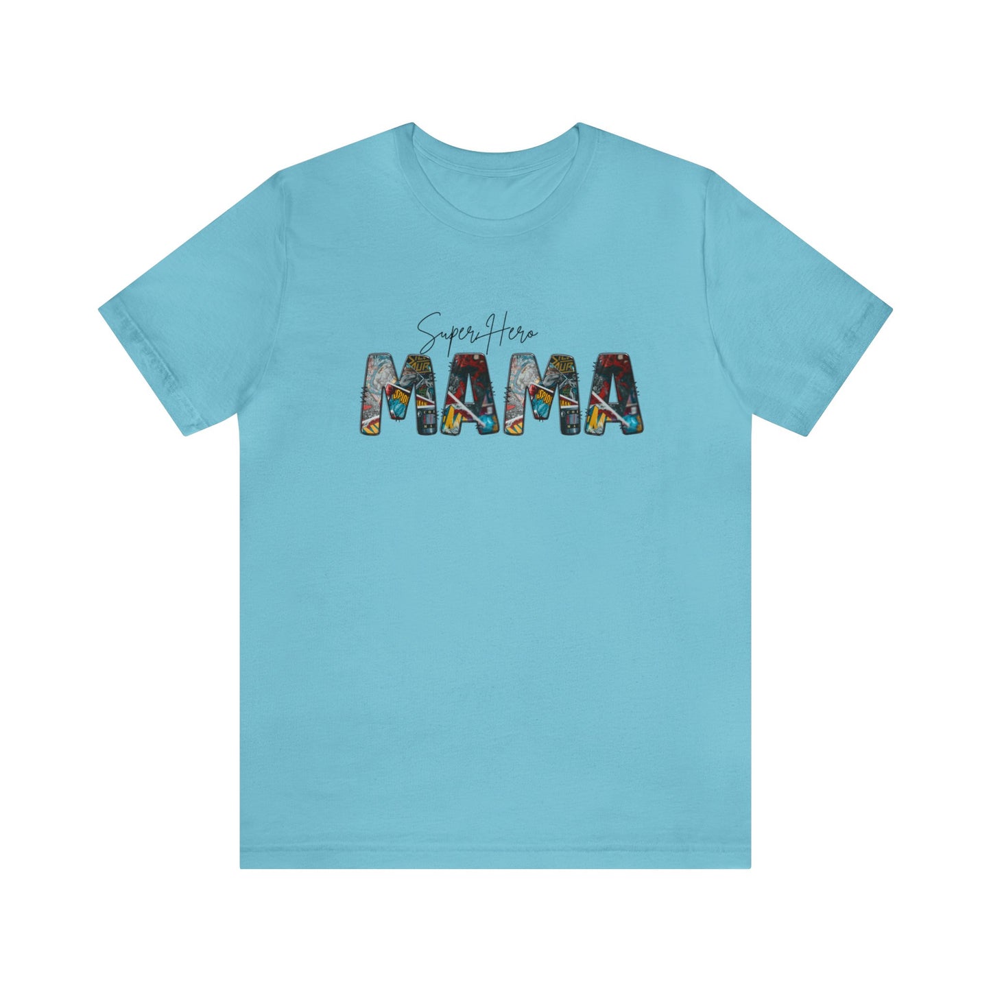 Superhero Mama Print Jersey Short Sleeve Tee
