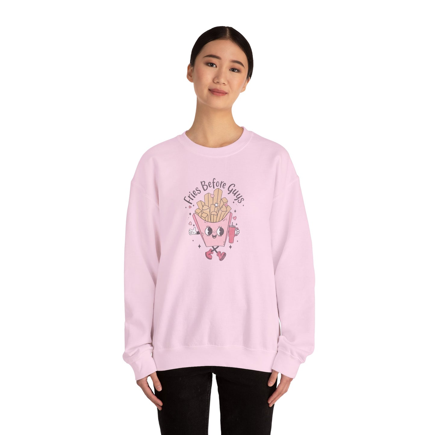 Fries Before Guys, Unisex Heavy Blend™ Crewneck Sweatshirt