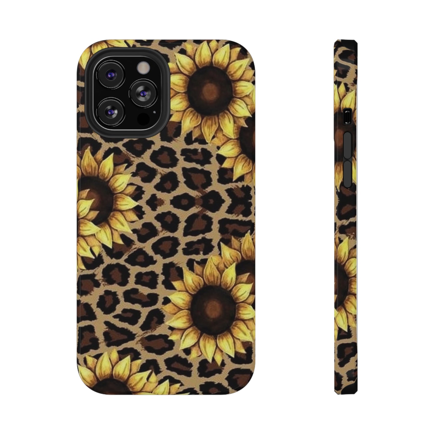 Sunflower Leopard Print Impact-Resistant Cases