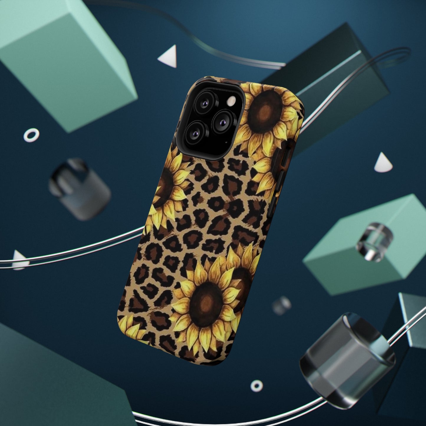 Sunflower Leopard Print Impact-Resistant Cases