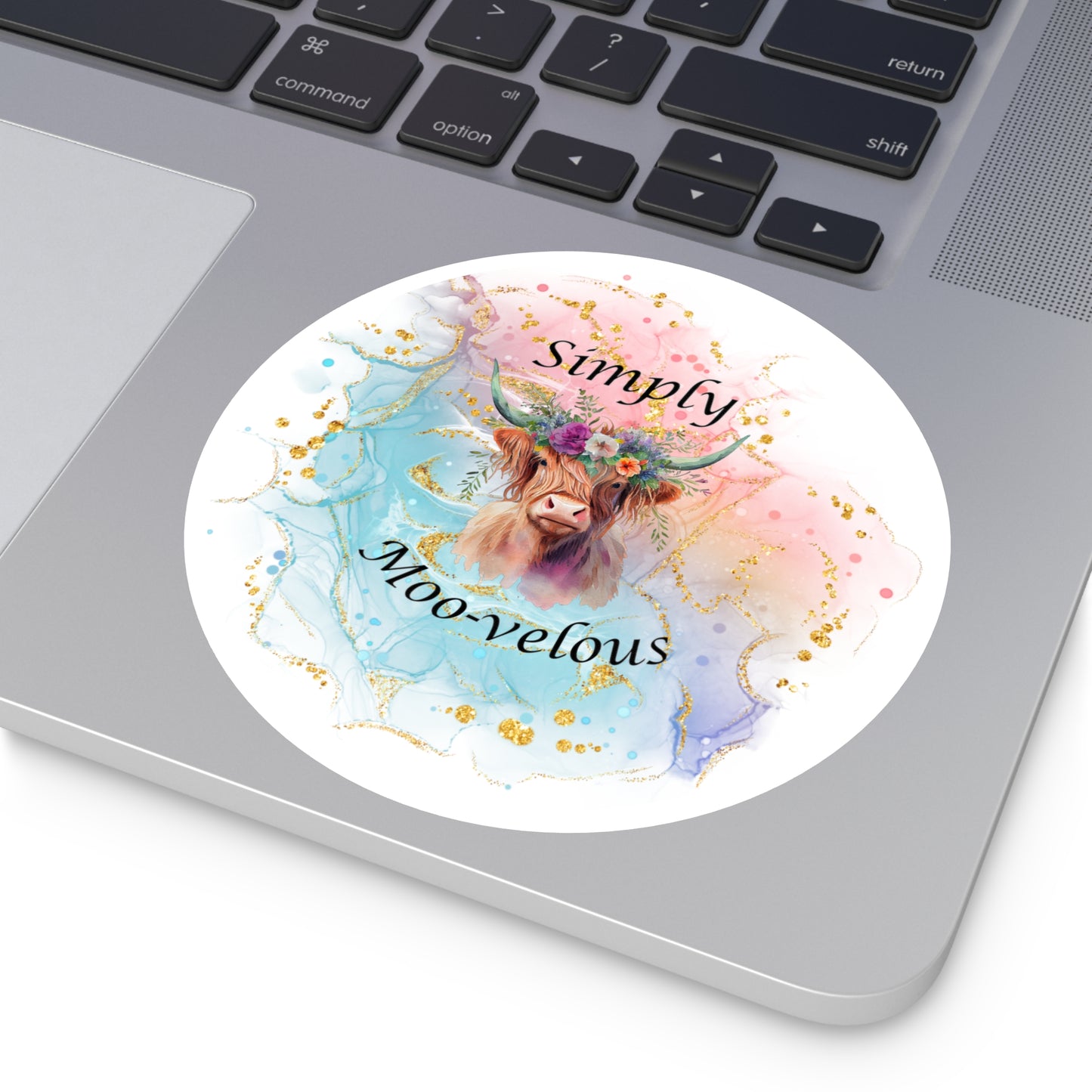 Simply Moo-Velous, Round Stickers, IndoorOutdoor