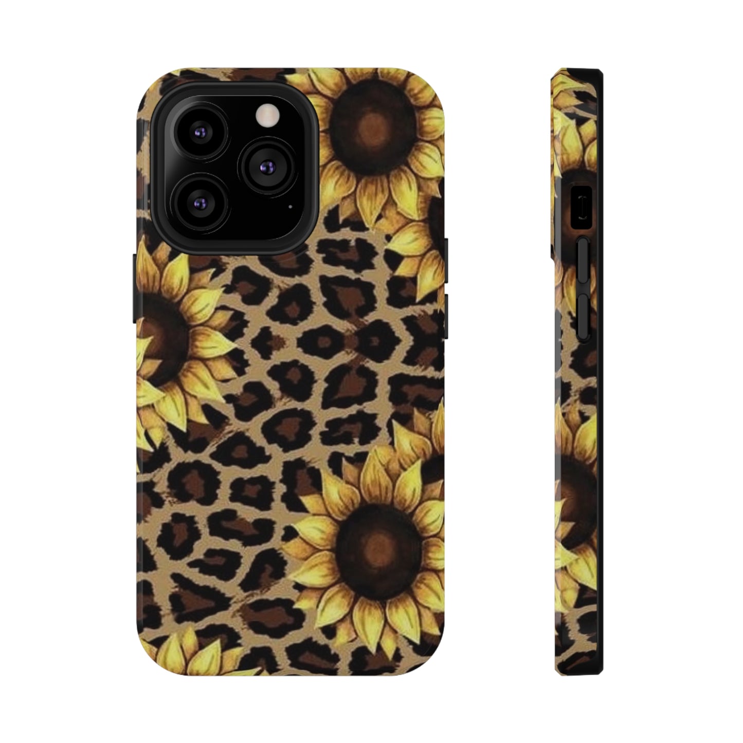 Sunflower Leopard Print Impact-Resistant Cases
