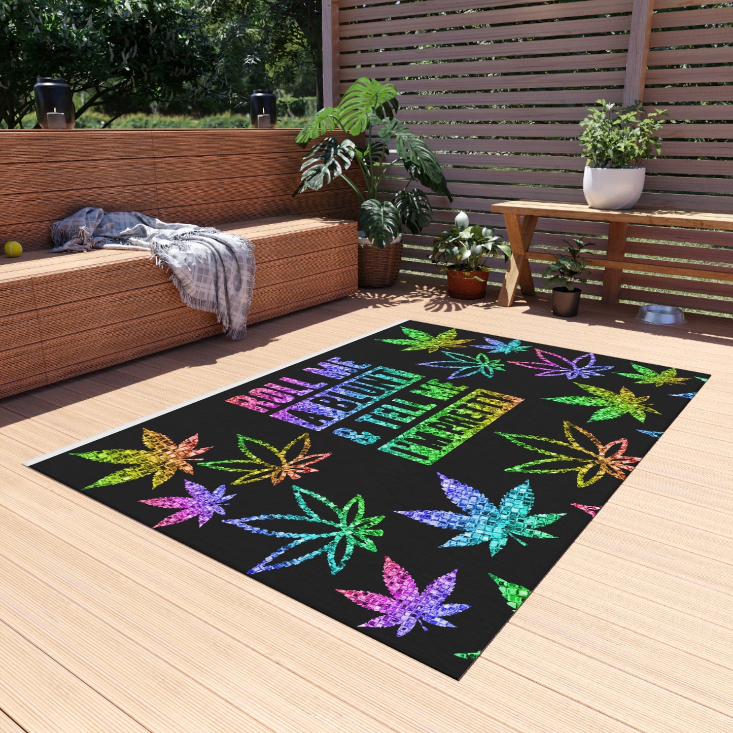 Roll Me One Print Outdoor Rug