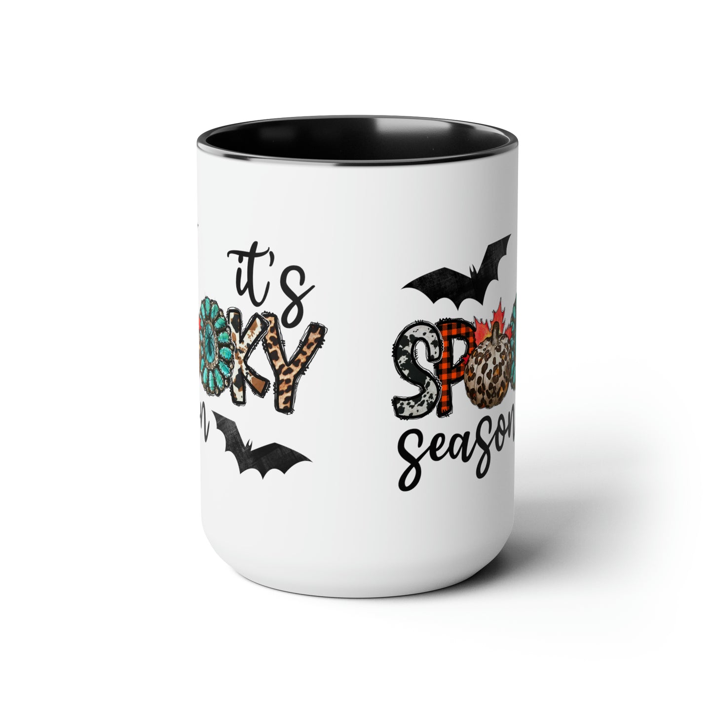 It’s Spooky Season Print, Two-Tone Coffee Mugs, 15oz