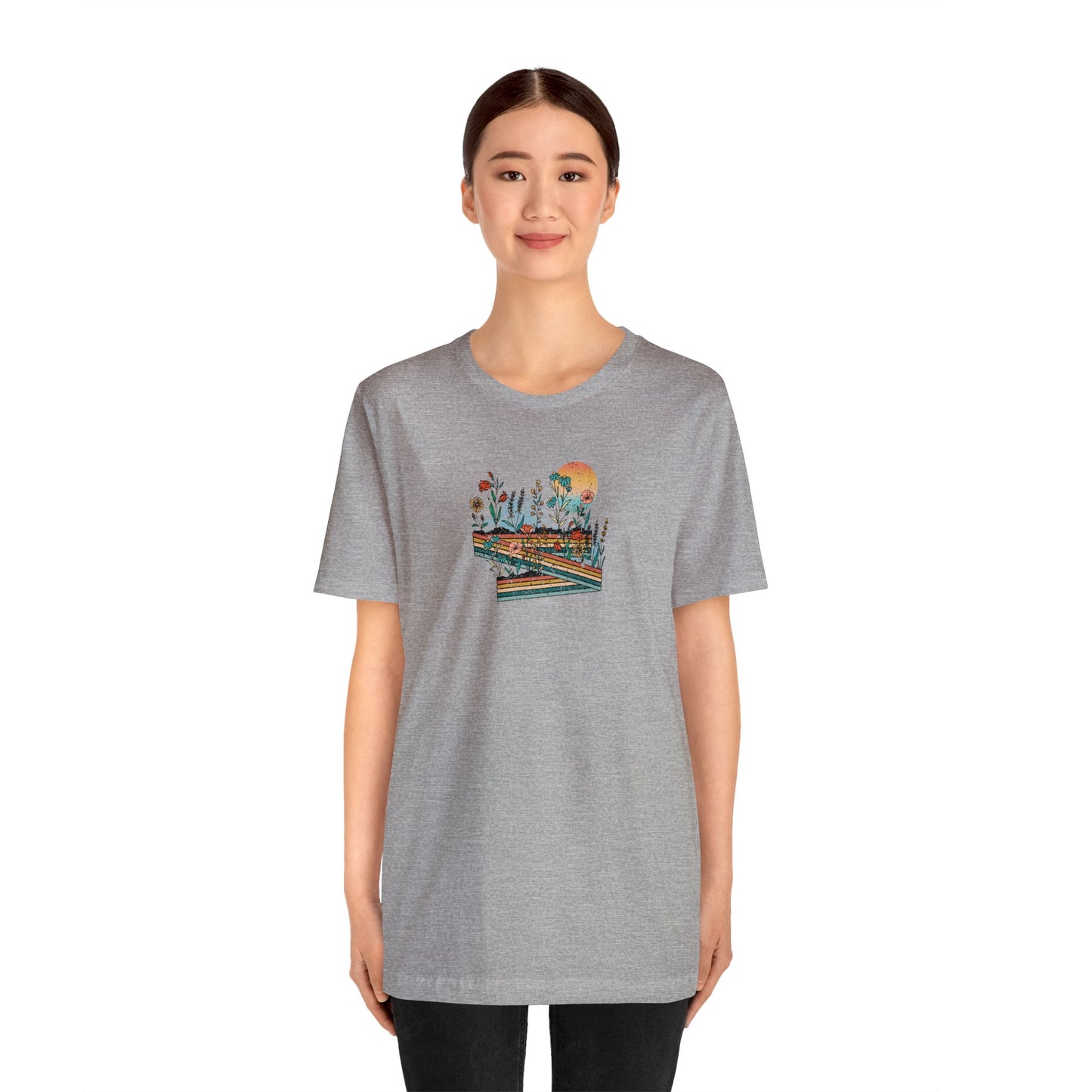 Retro Highway Print Jersey Short Sleeve Tee