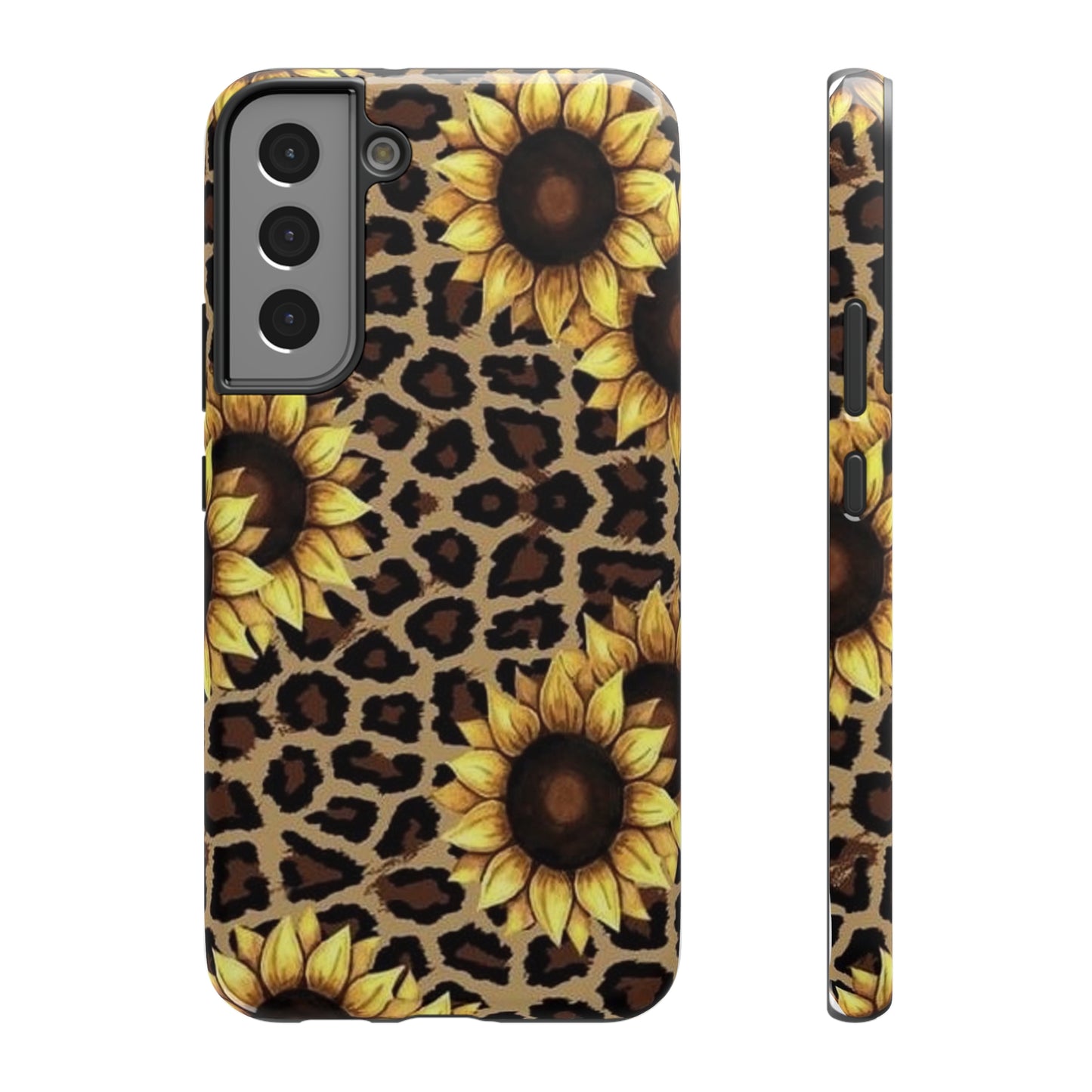 Sunflower Leopard Print Impact-Resistant Cases