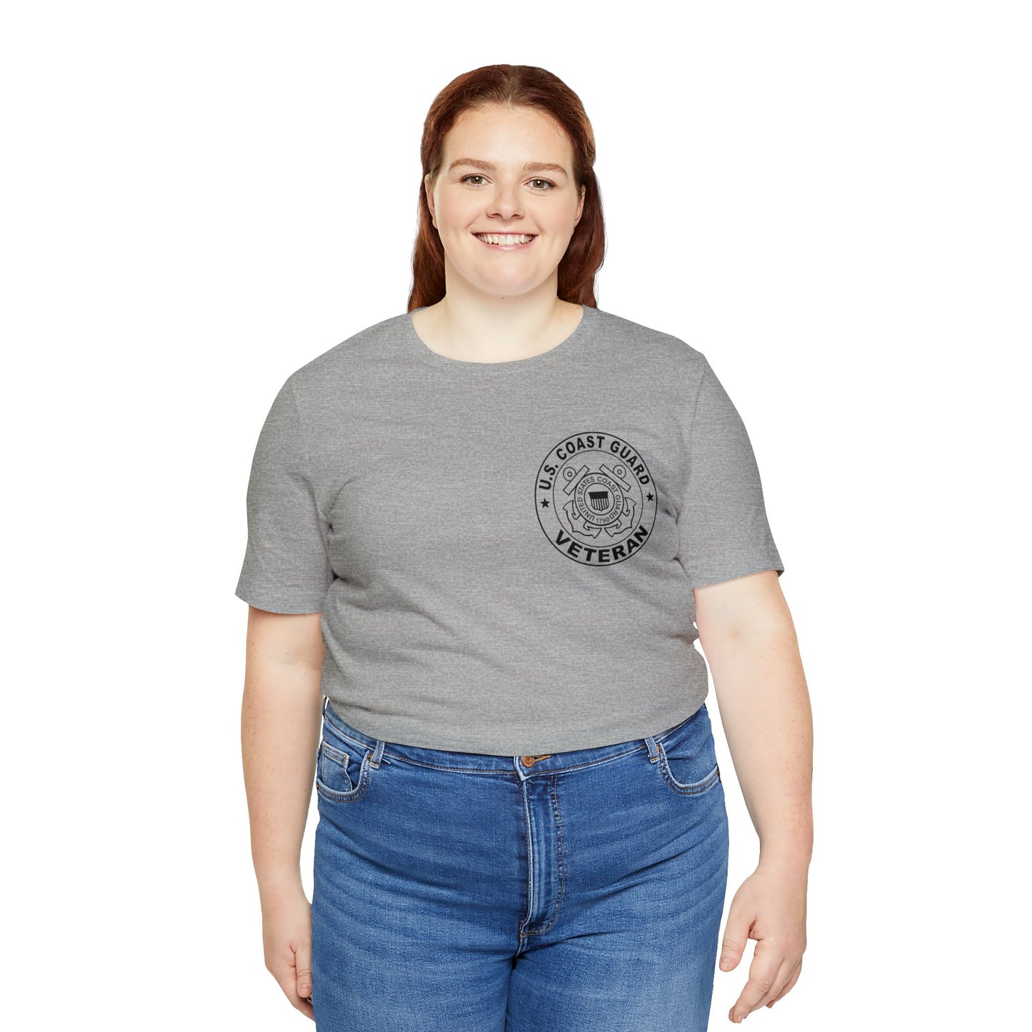 Coast Guard Veteran Print Jersey Short Sleeve Tee