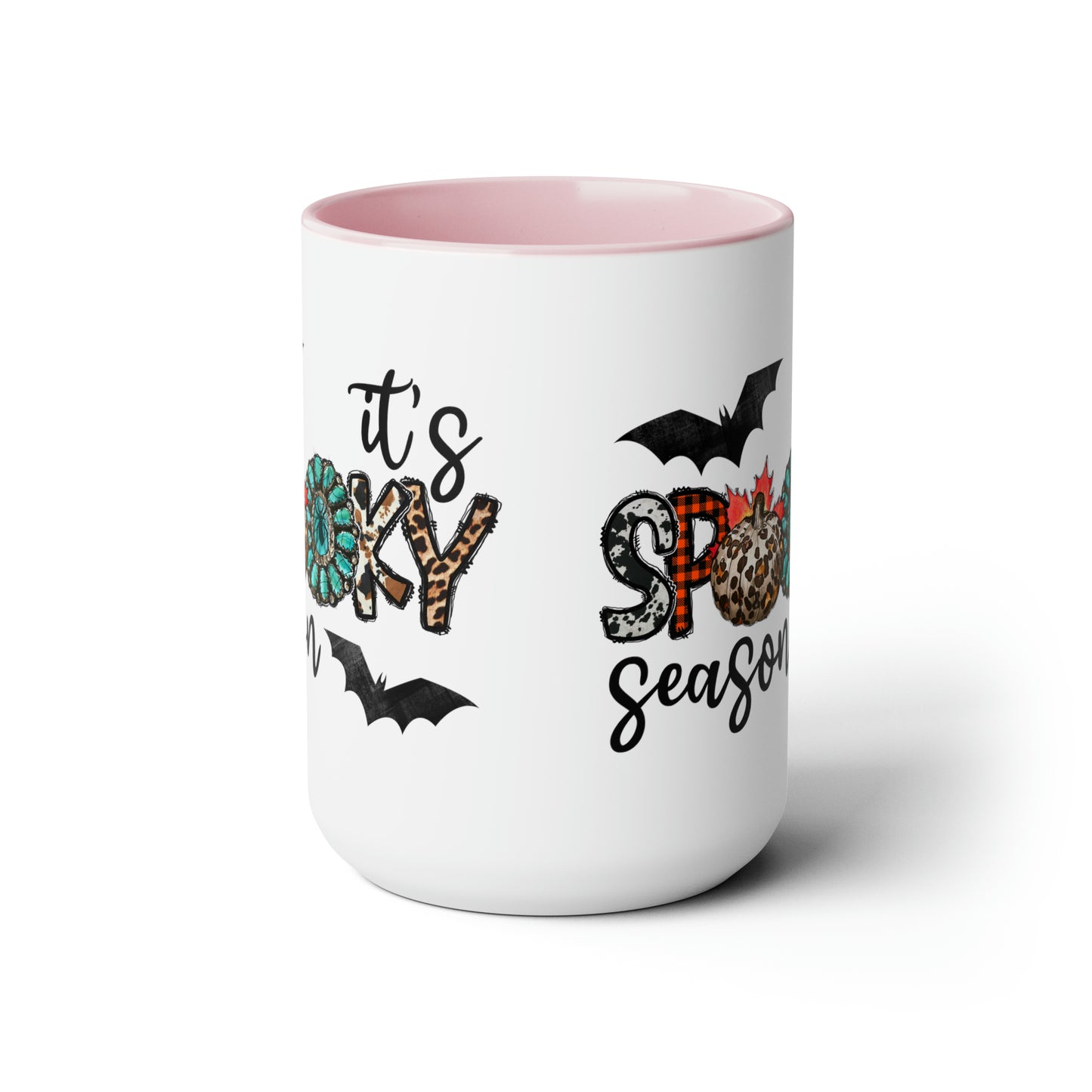 It’s Spooky Season Print, Two-Tone Coffee Mugs, 15oz