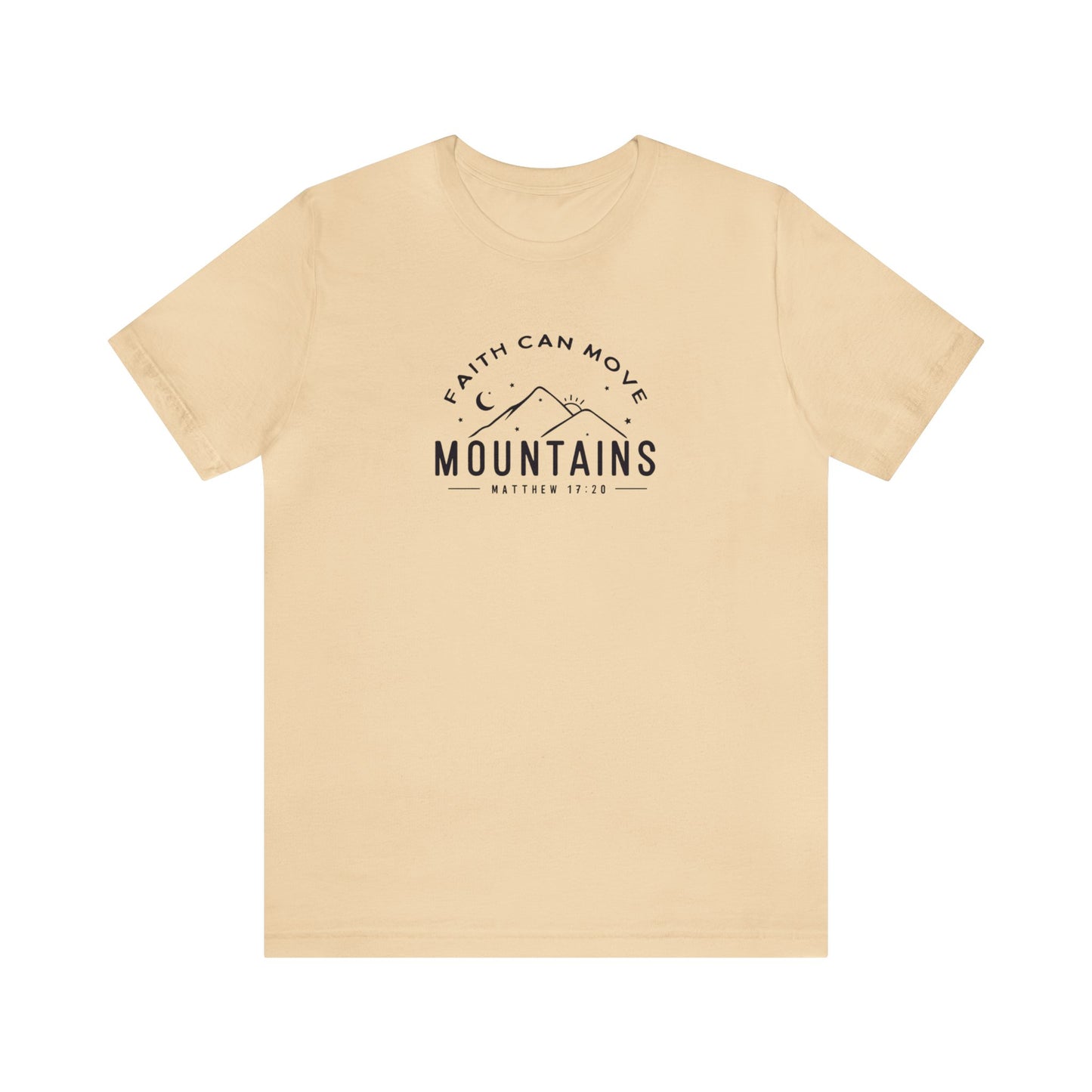 Faith Can Move Mountains Print Jersey Short Sleeve Tee