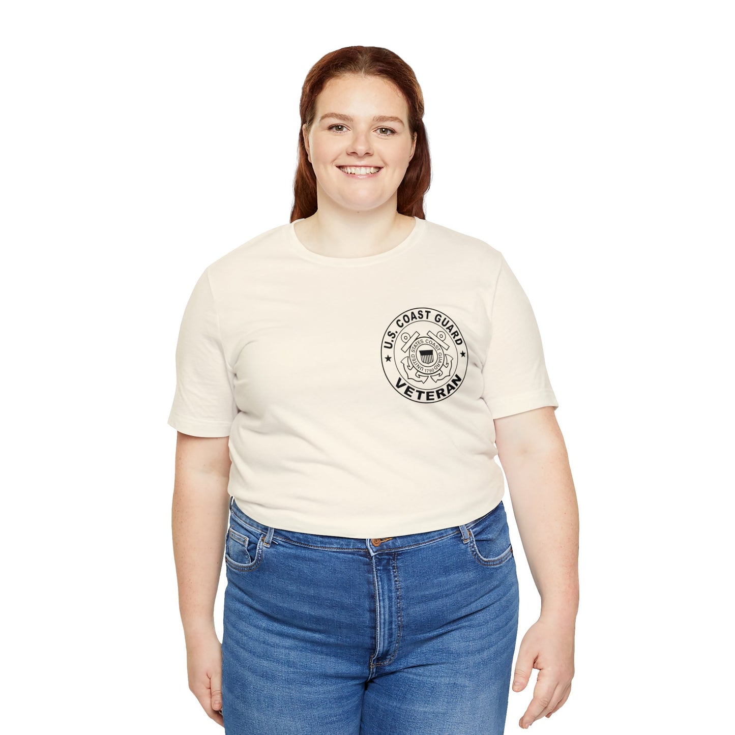 Coast Guard Veteran Print Jersey Short Sleeve Tee