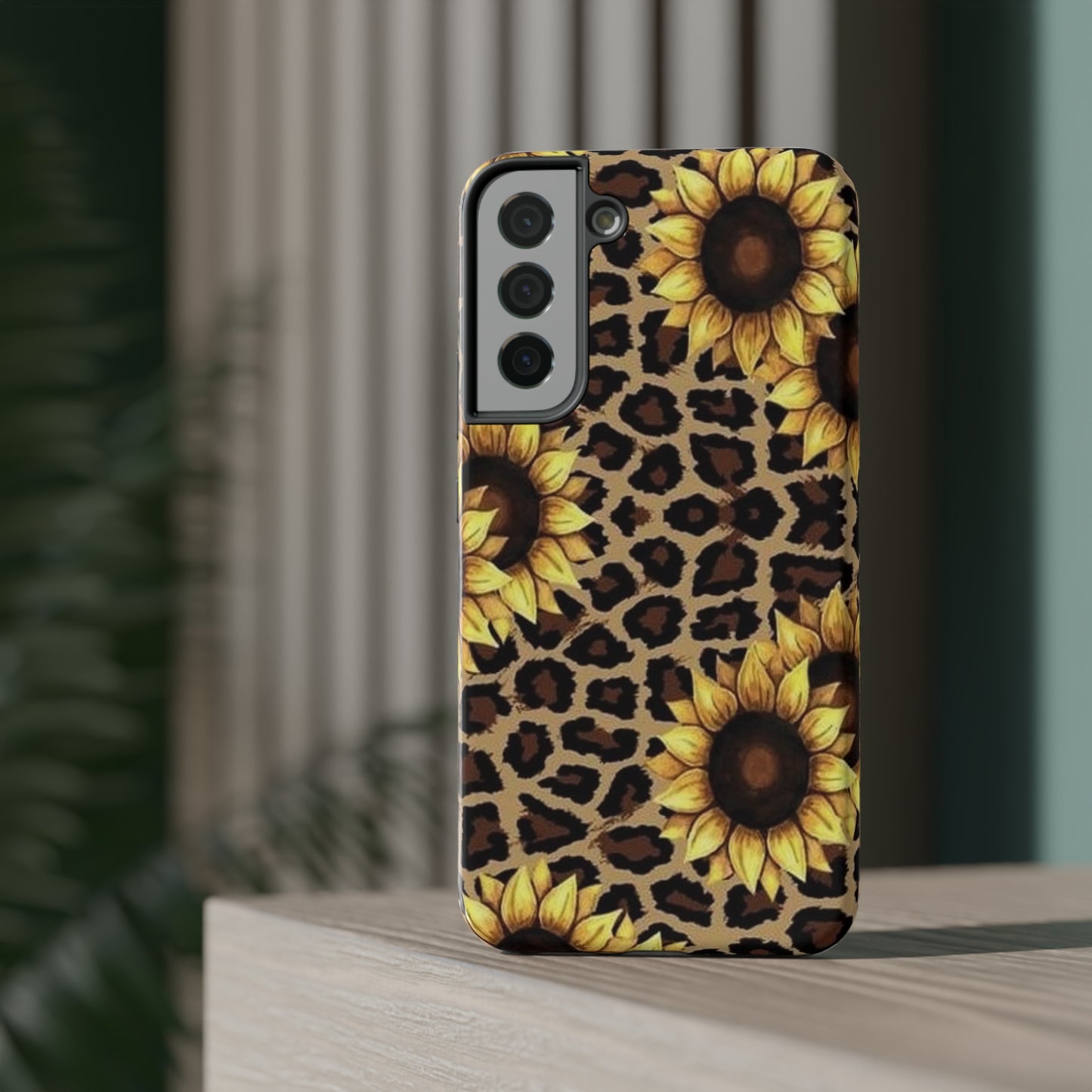 Sunflower Leopard Print Impact-Resistant Cases