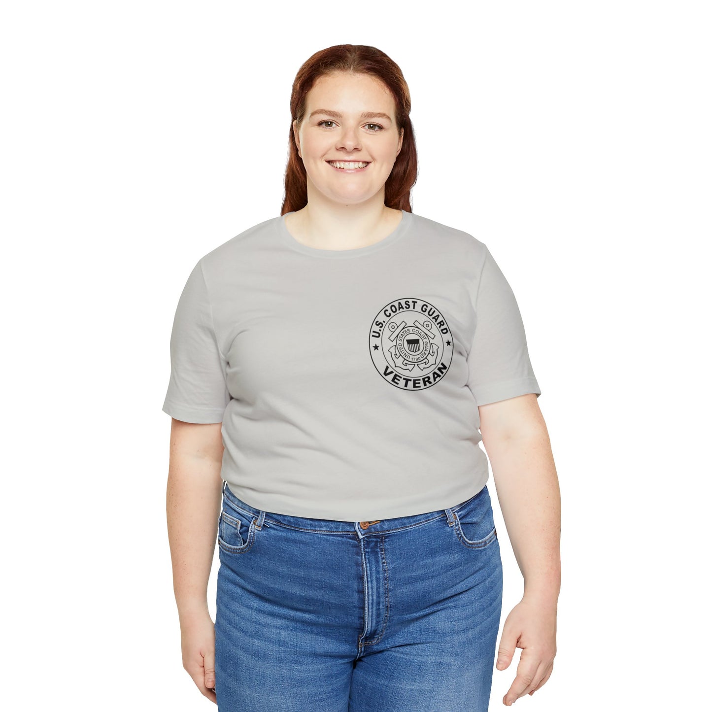 Coast Guard Veteran Print Jersey Short Sleeve Tee