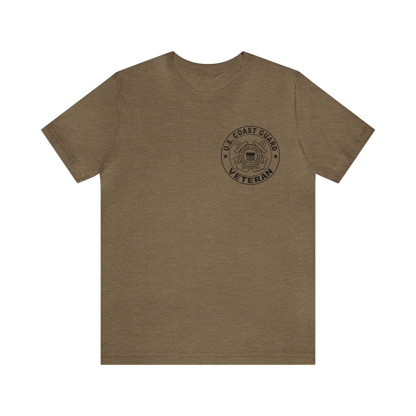 Coast Guard Veteran Print Jersey Short Sleeve Tee