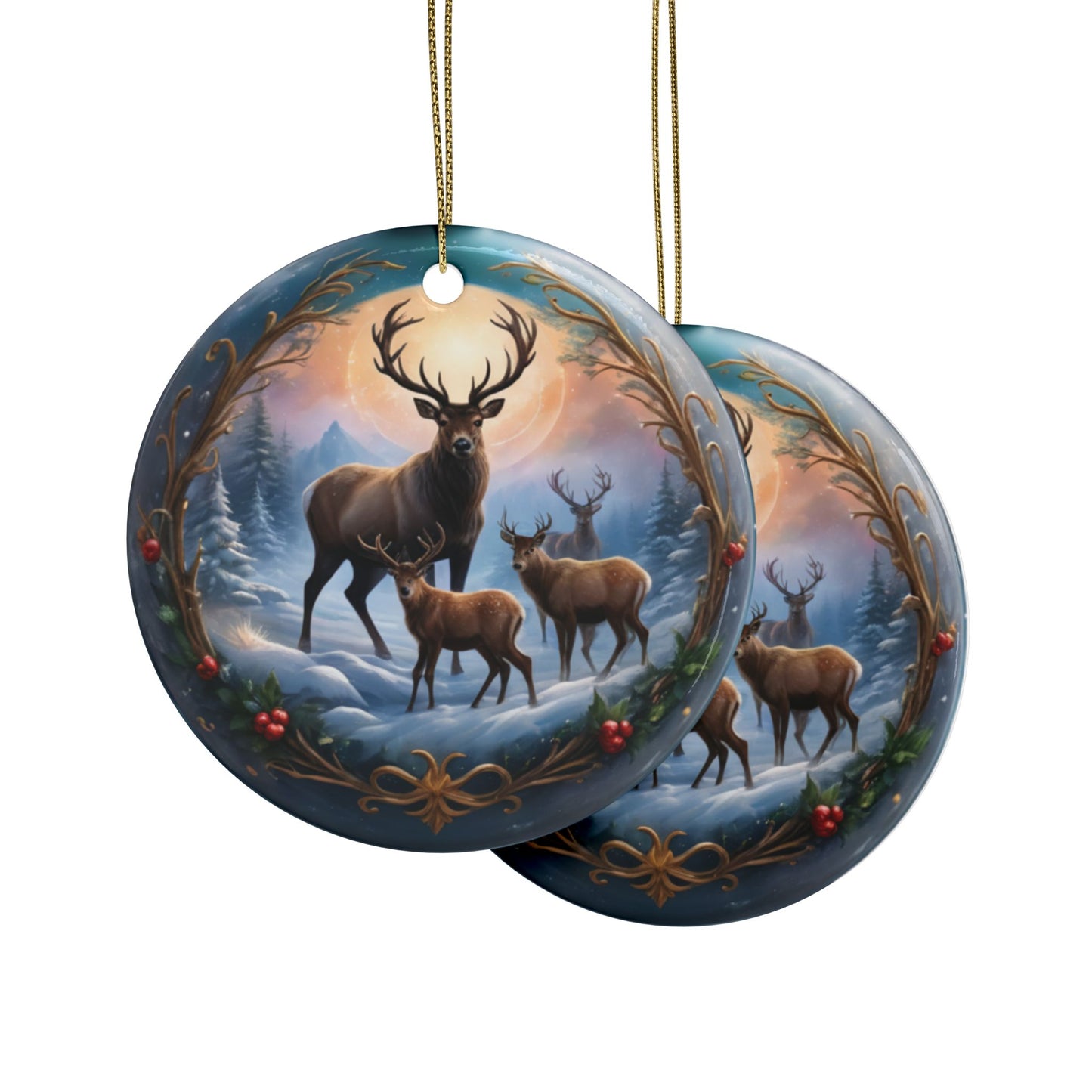 Reindeer Ceramic Ornaments (1pcs, 5pcs, 10pcs, 20pcs)