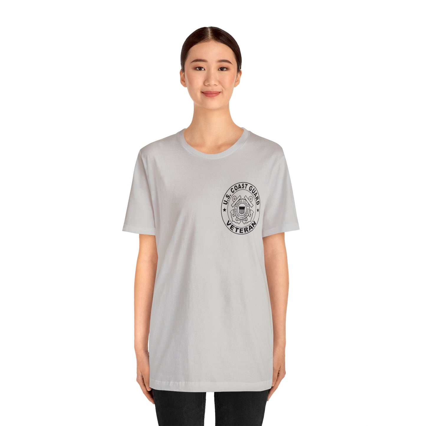 Coast Guard Veteran Print Jersey Short Sleeve Tee