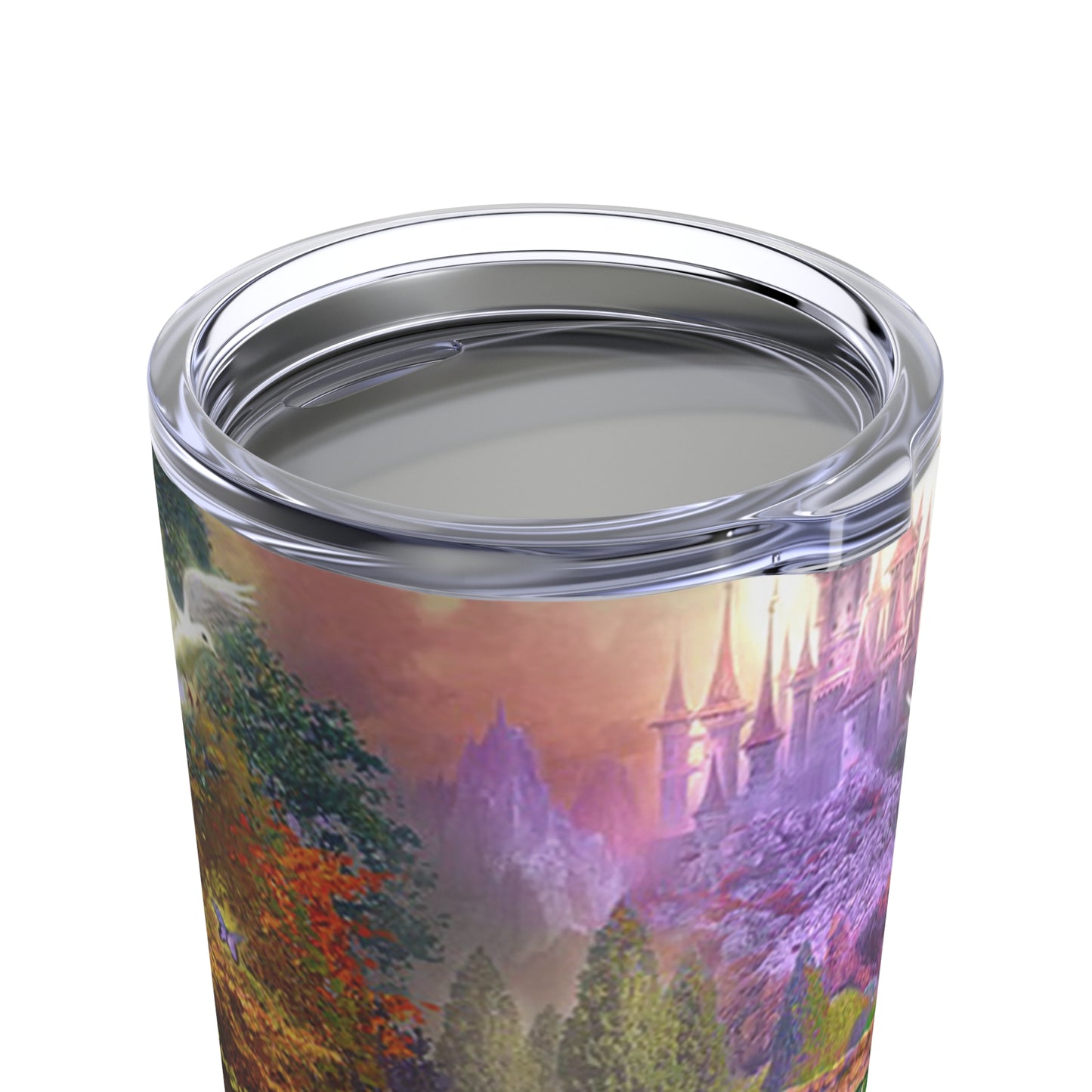 Mystical Unicorn Skinny Steel Tumbler with Straw, 20oz