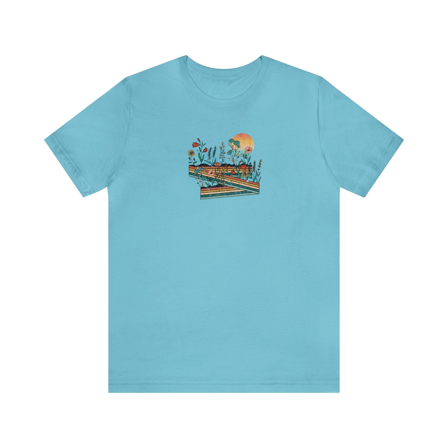 Retro Highway Print Jersey Short Sleeve Tee