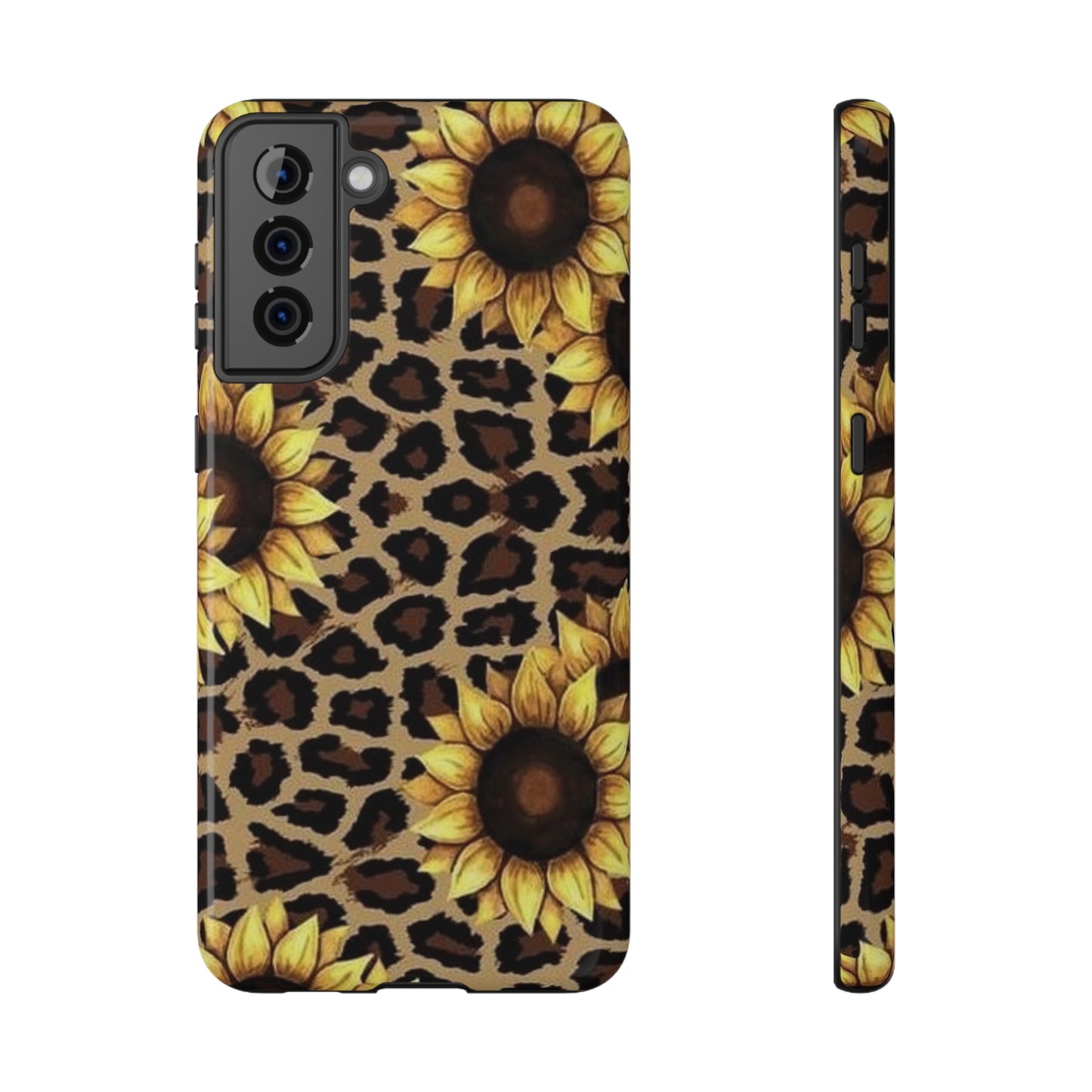 Sunflower Leopard Print Impact-Resistant Cases